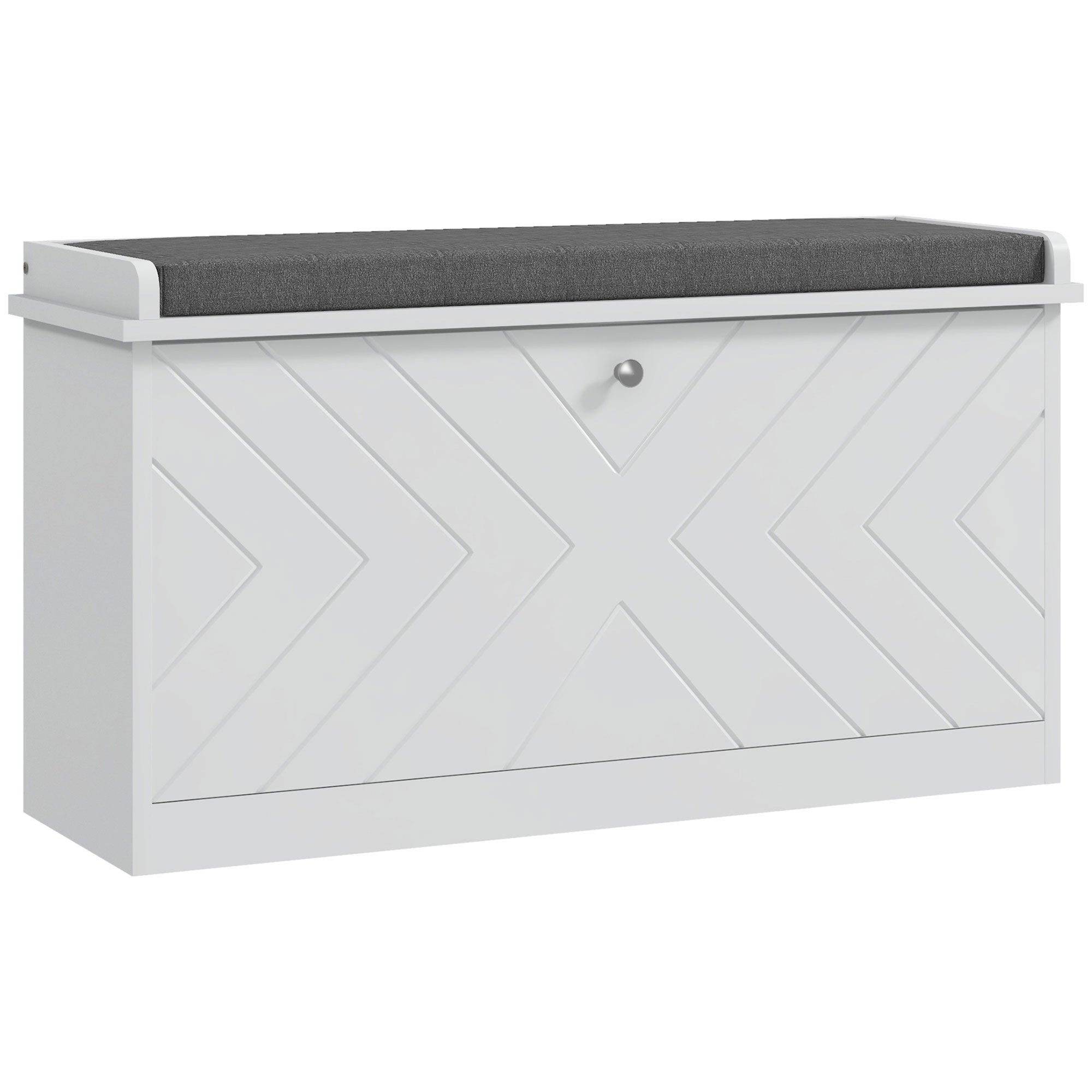 Banco Sapateira Moderno Branco 80x26x44,5 cm