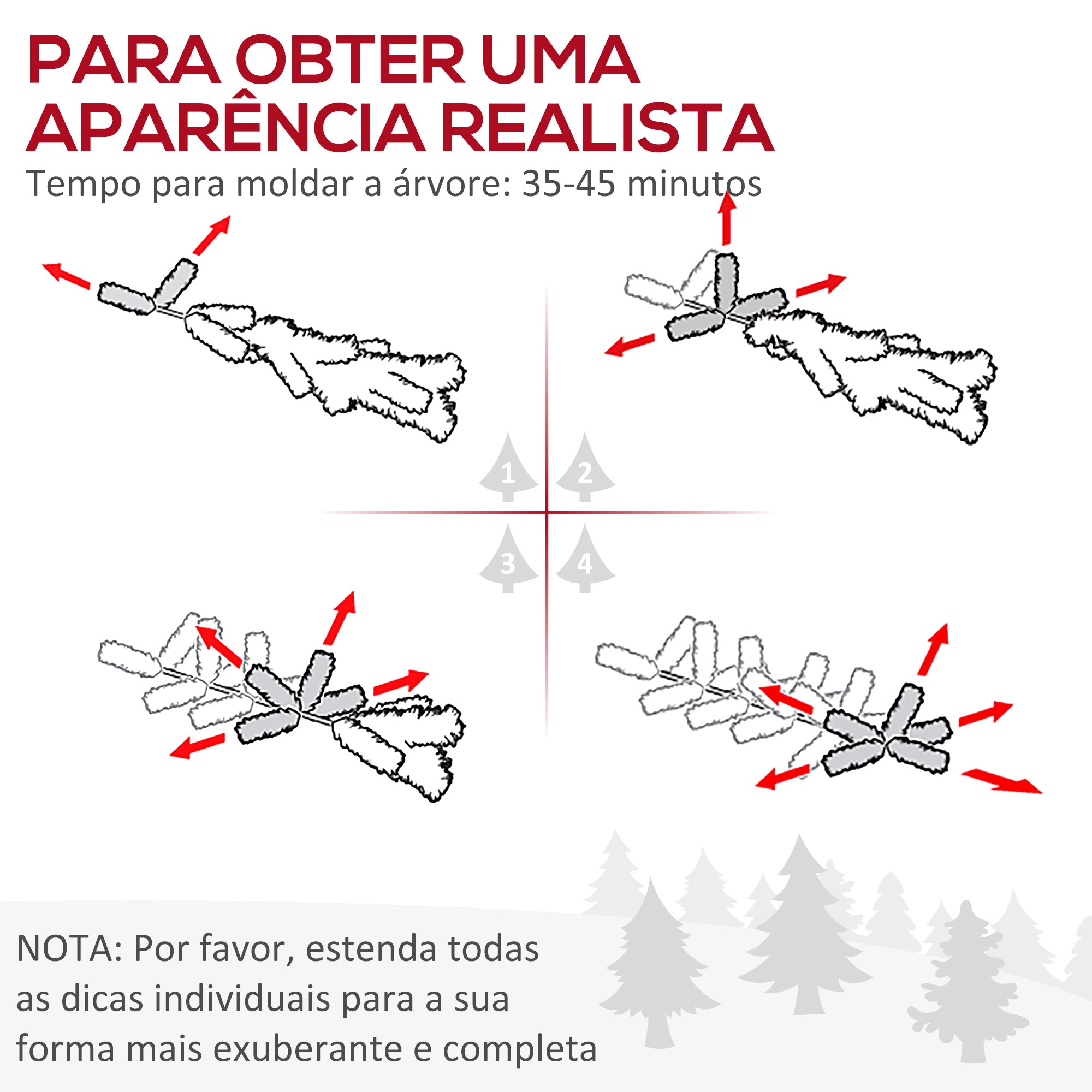 Árvore de Natal Artificial Rosa 180cm 618 Ramos 300 Luzes LED