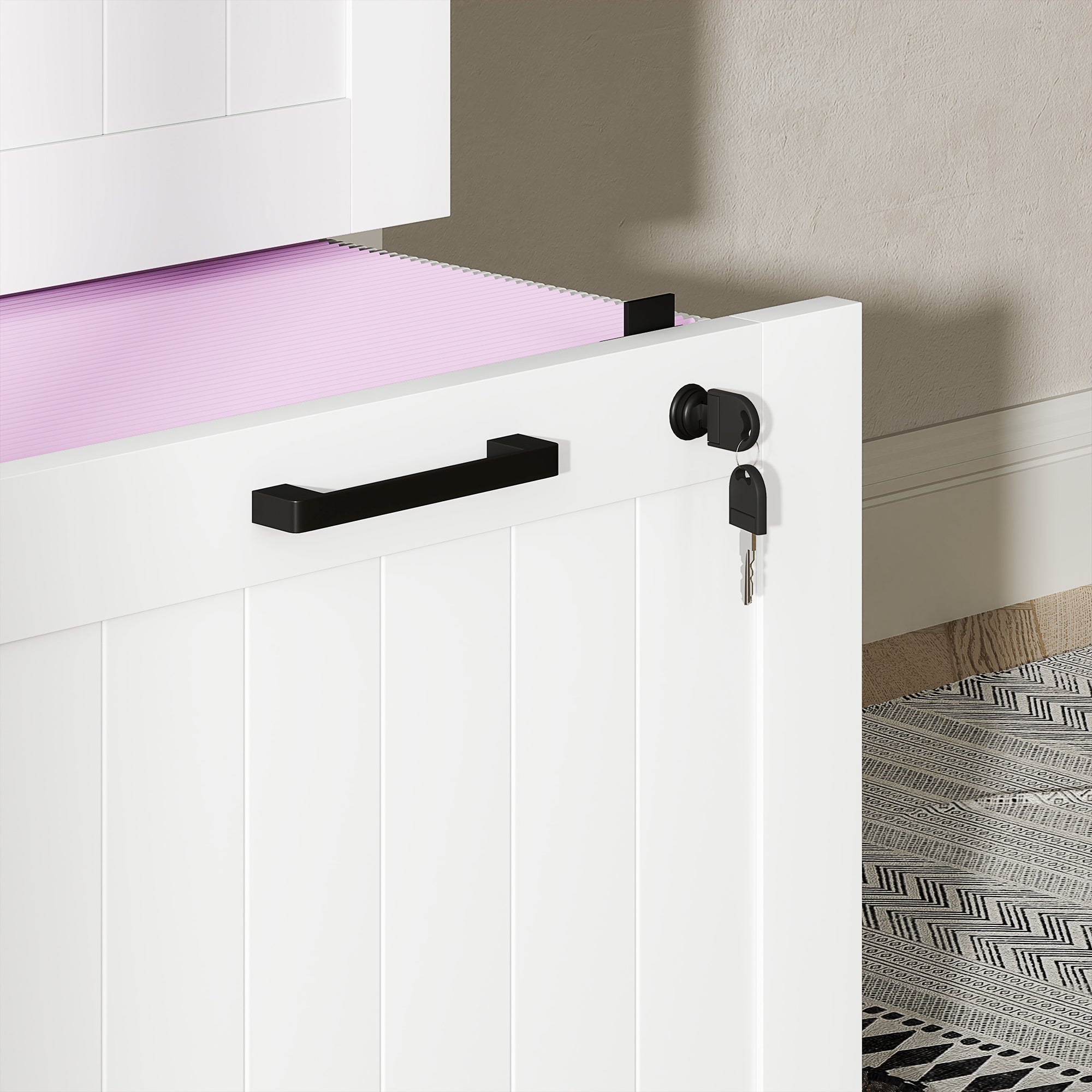 Bloco de Gavetas para Escritório 40x40x101 cm - Branco