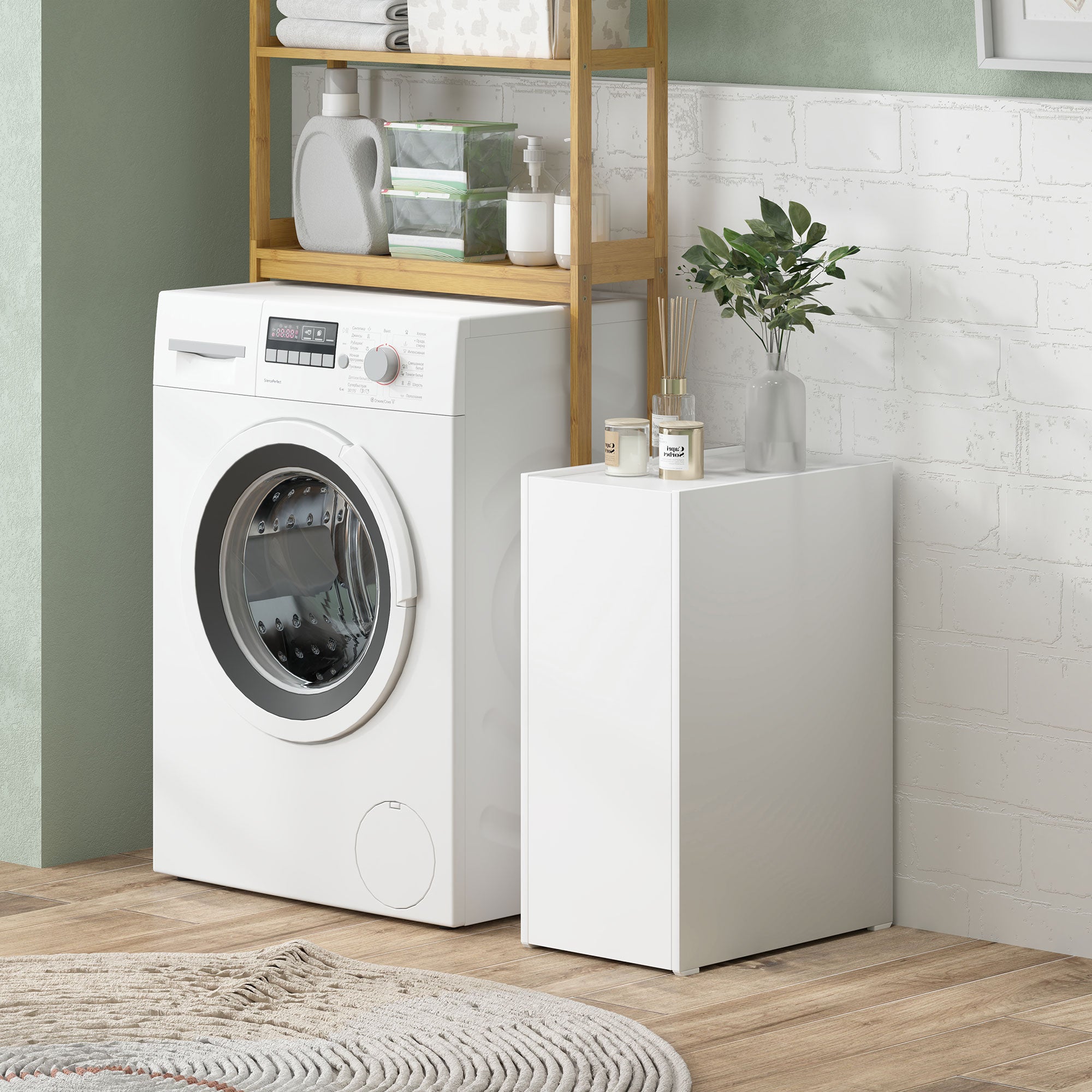 Móvel de Casa de Banho Estreito 47x30x66,5 cm Branco