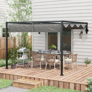 Pérgola de Parede – 297x211x220 cm – Cinzento – Aço