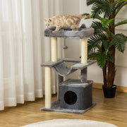 Arranhador para Gatos Altura 90 cm Cinzento