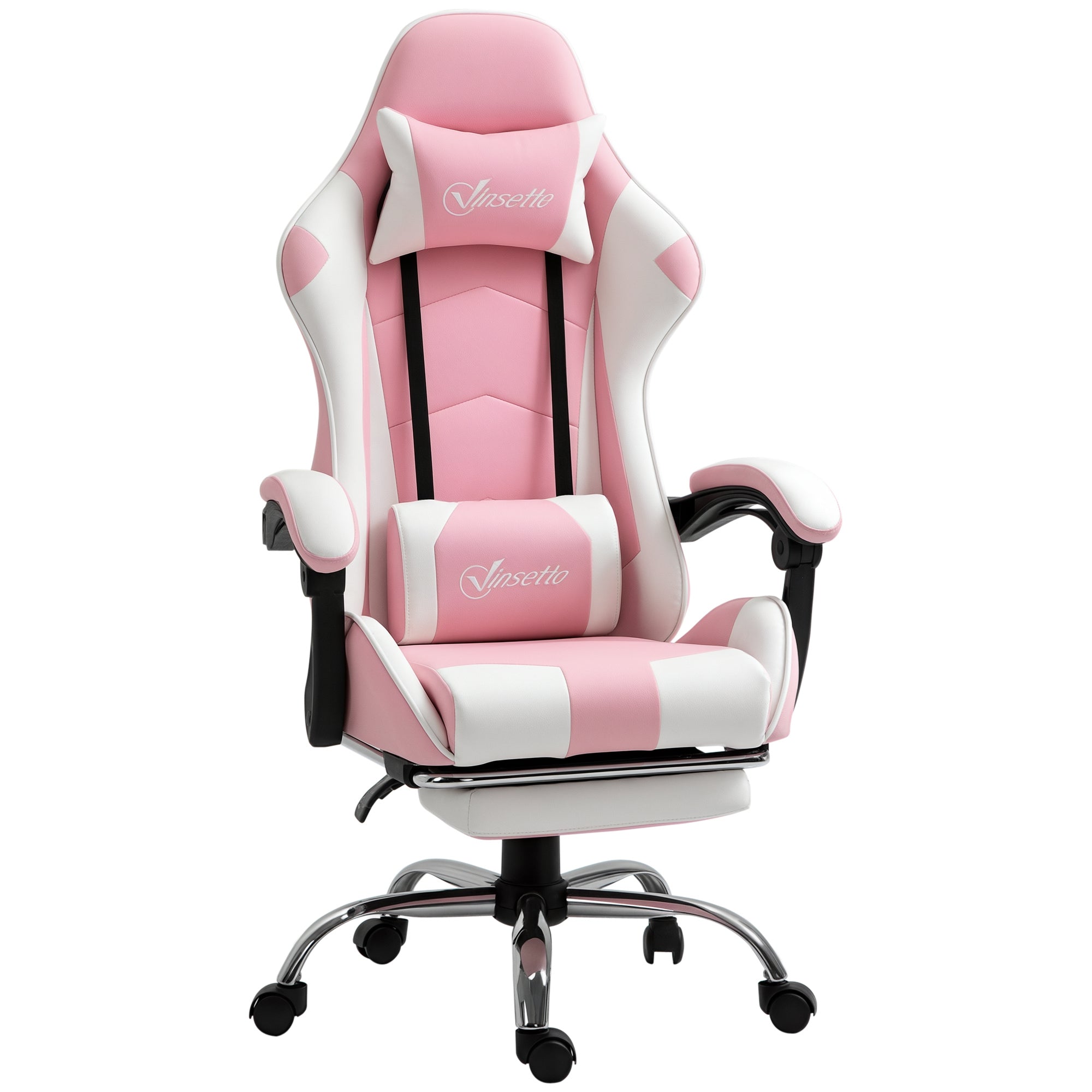 Cadeira Reclinável Gaming Rosa 64x67x119-127 cm