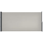 Toldo Lateral Retrátil 300x140 cm Cinzento Claro