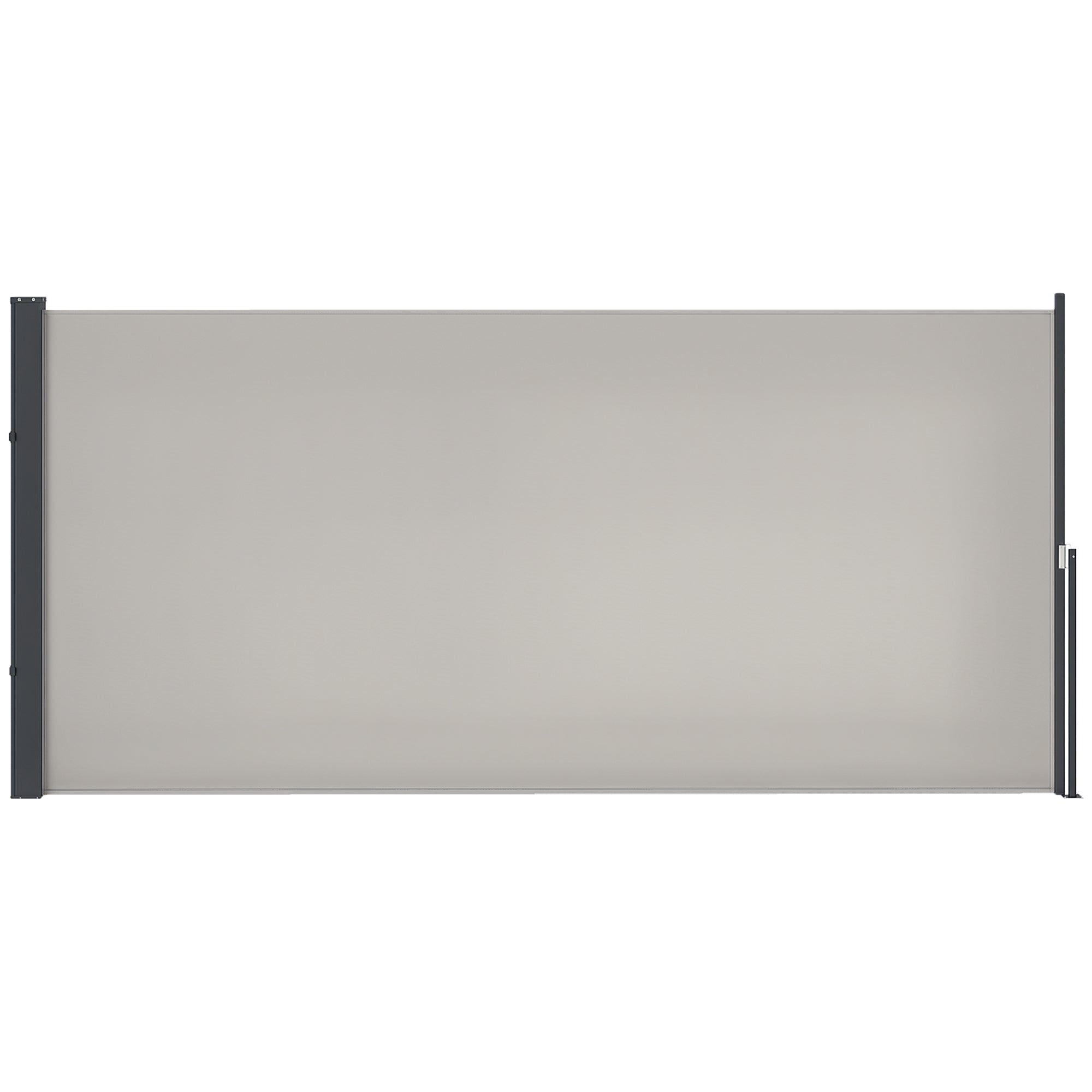 Toldo Lateral Retrátil 300x140 cm Cinzento Claro