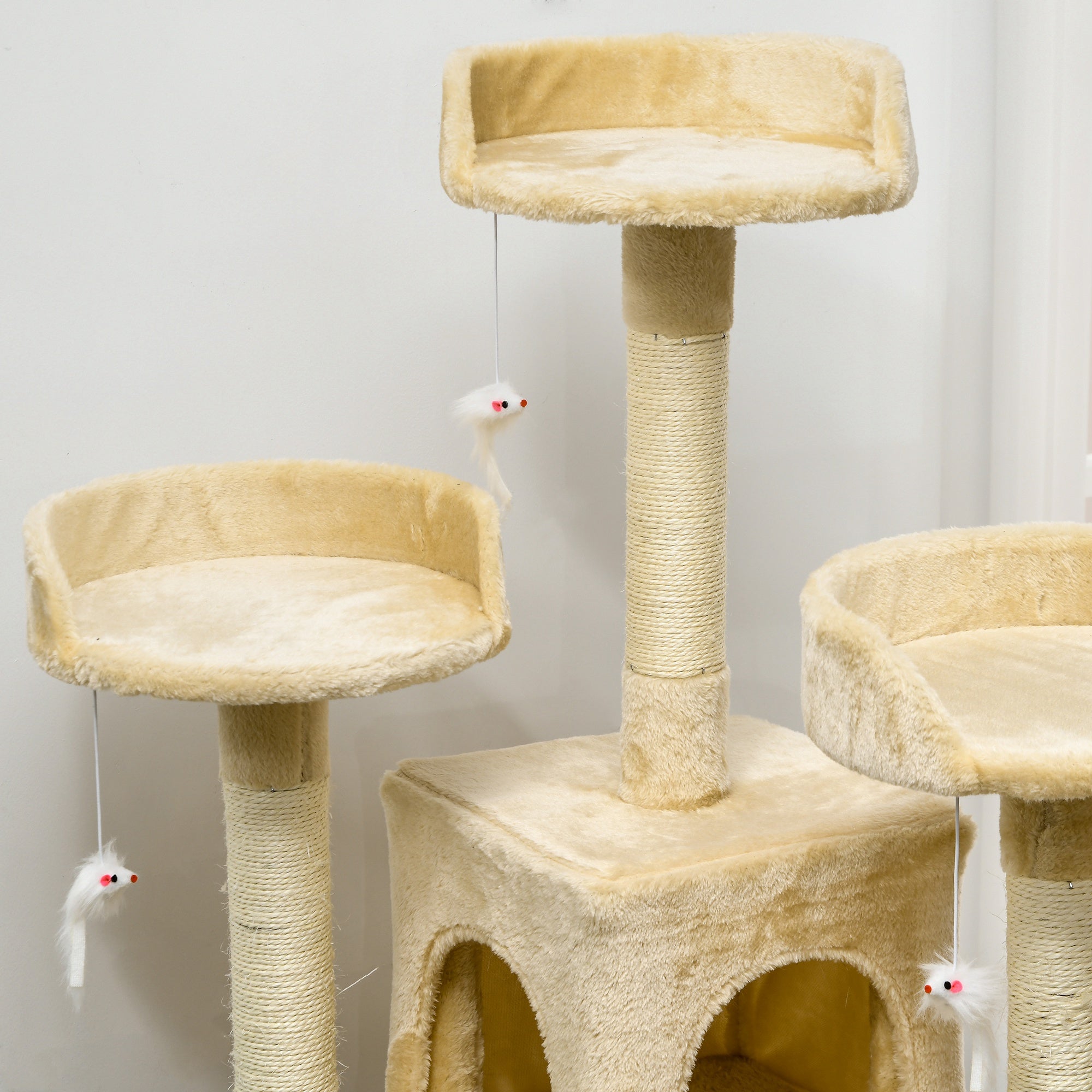 Arranhador para Gatos Grande 60x50x181 cm Bege