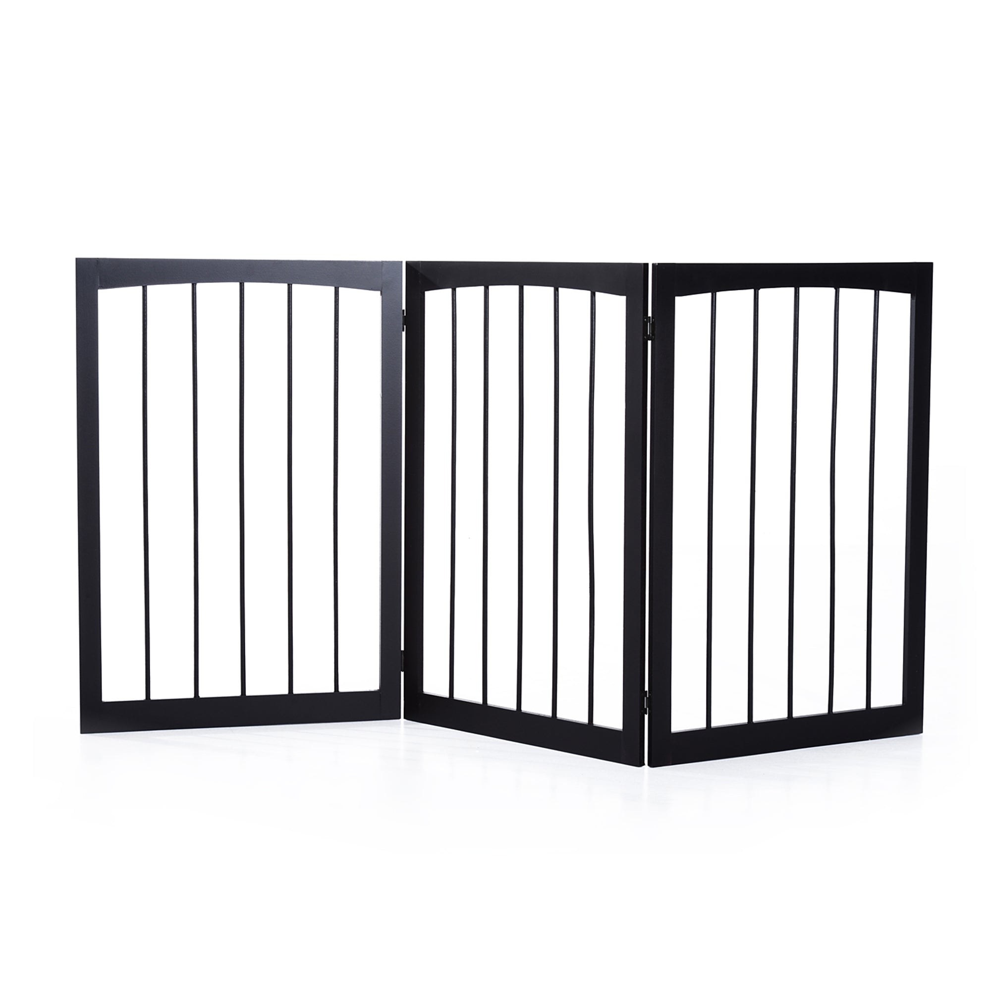 Barreira de Segurança Dobrável 160x76 cm para Animais de Estimação - Cor Marron Escuro