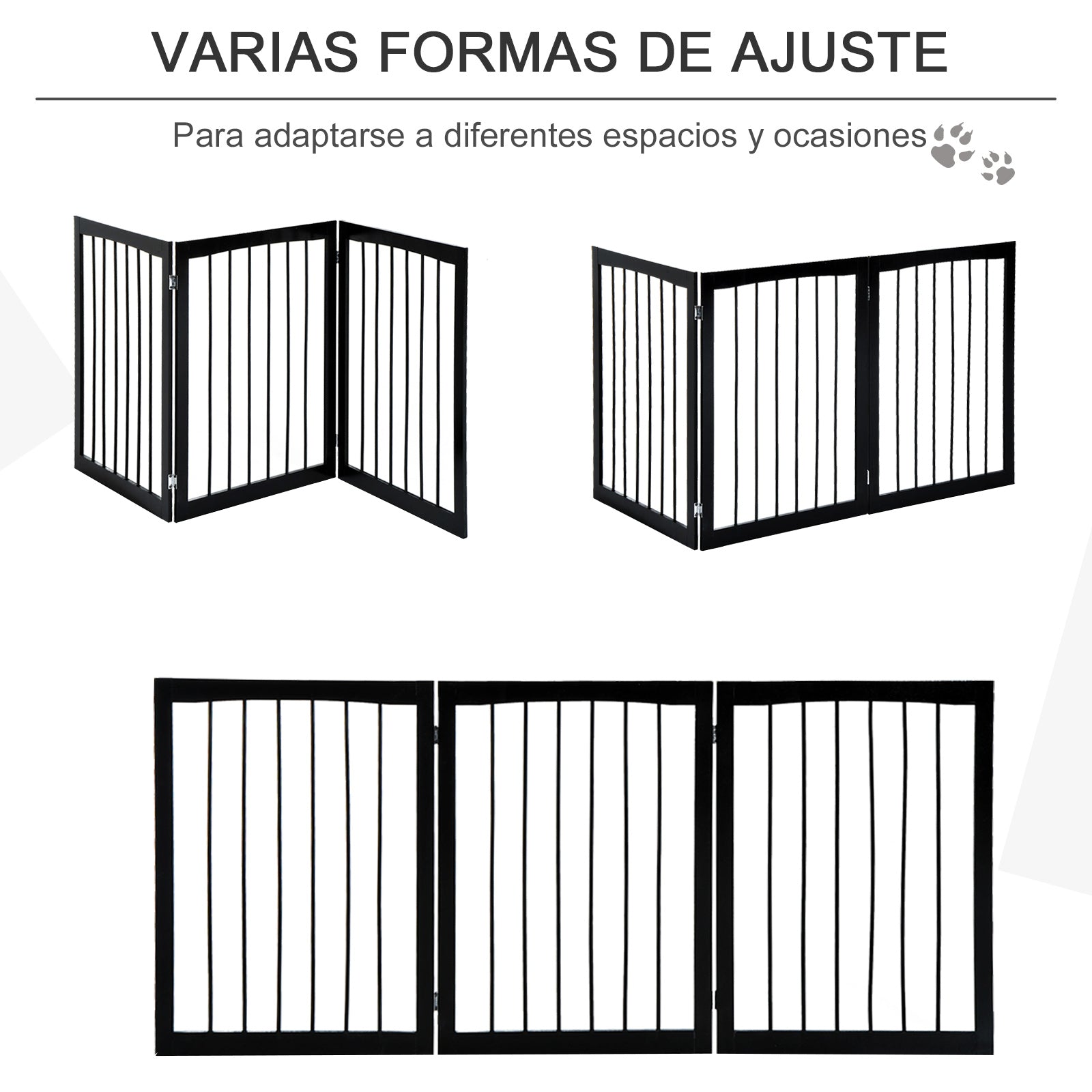Barreira de Segurança Dobrável 160x76 cm para Animais de Estimação - Cor Marron Escuro