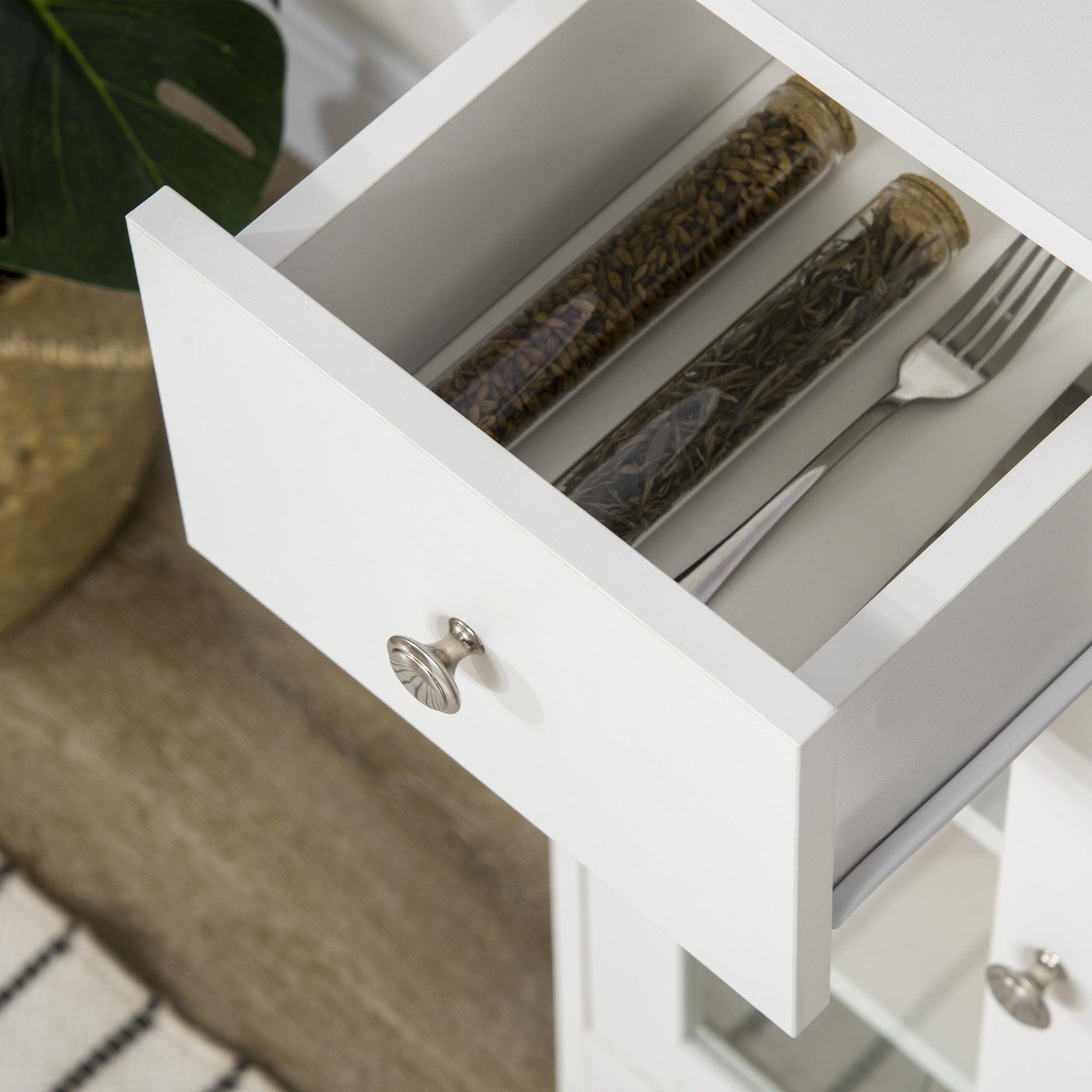 Aparador de Cozinha Moderno 80x30x82cm Branco