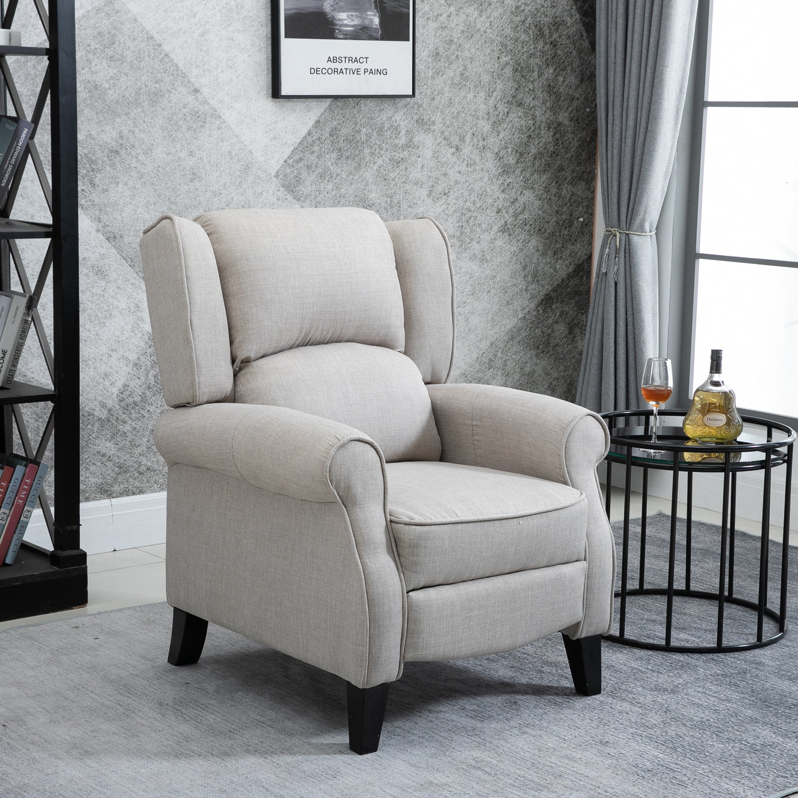 Poltrona Reclinável Cinza Claro 77x88x102 cm