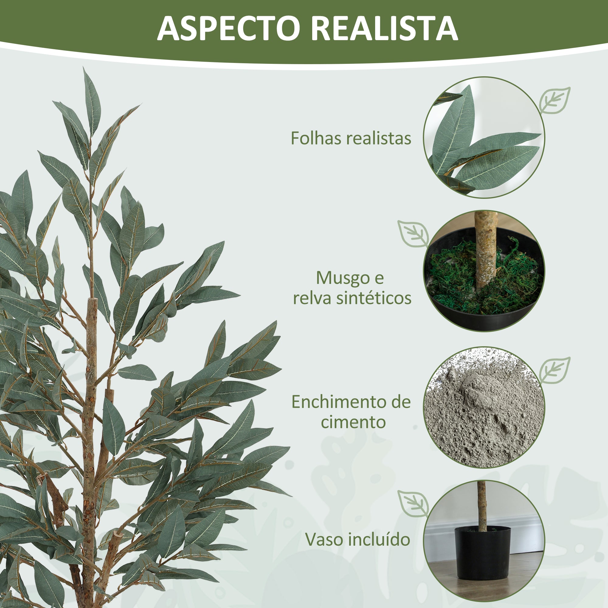 Planta Artificial de Louro 150 cm Verde