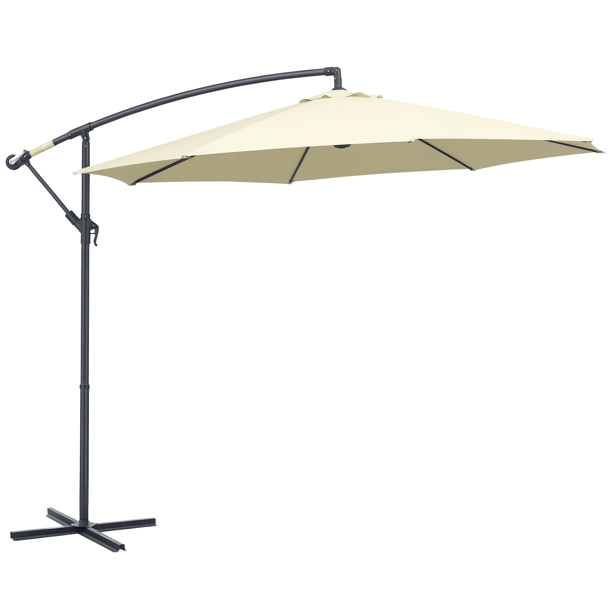 Chapéu de Sol de Jardim Ø300x260cm - Creme Branco