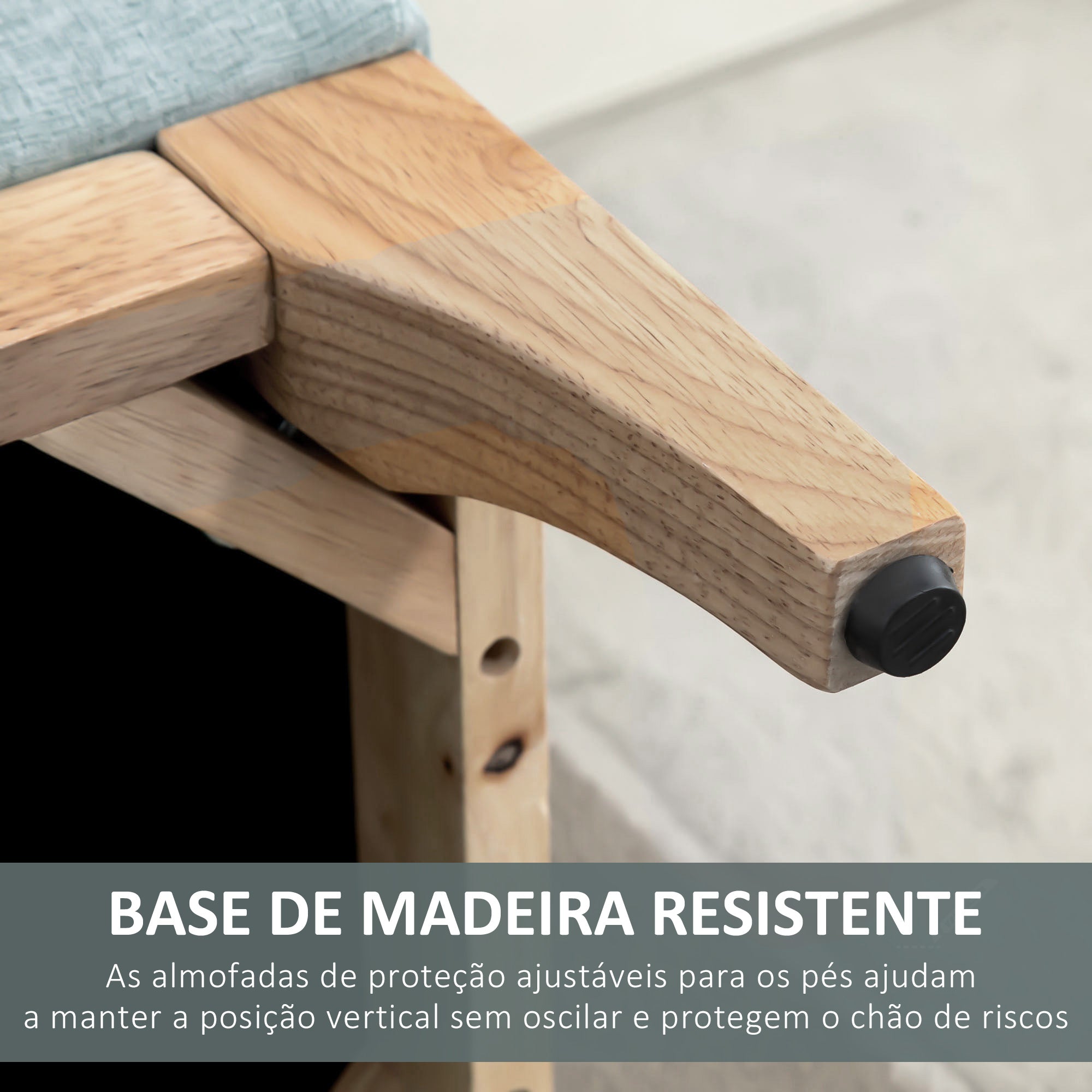 Banco Acolchoado com Armazenamento – 110x39x45 cm – Cinzento Azulado – Poliéster e Madeira de Borracha