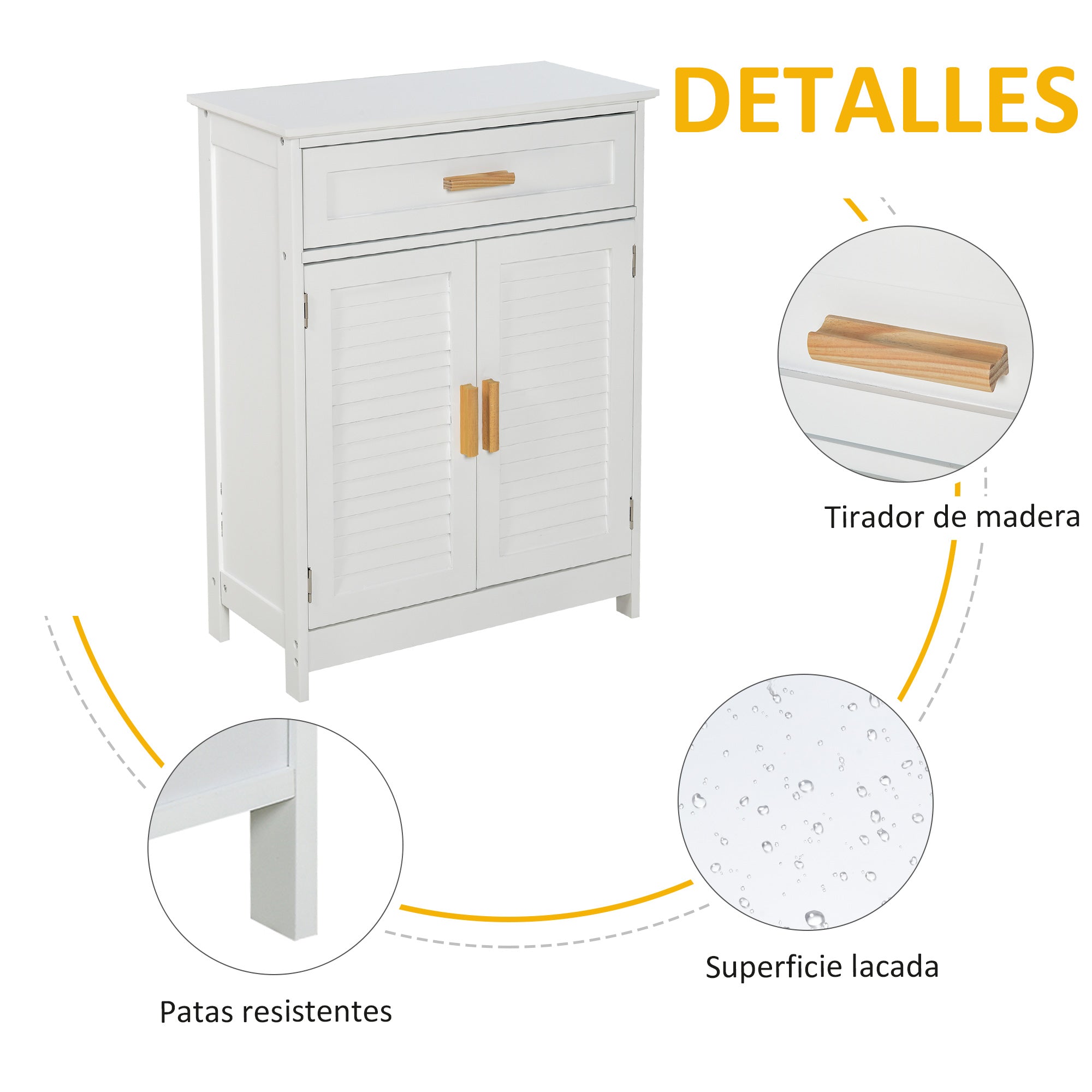 Armário de Banheiro Auxiliar Organizador 59x29x80 cm Branco