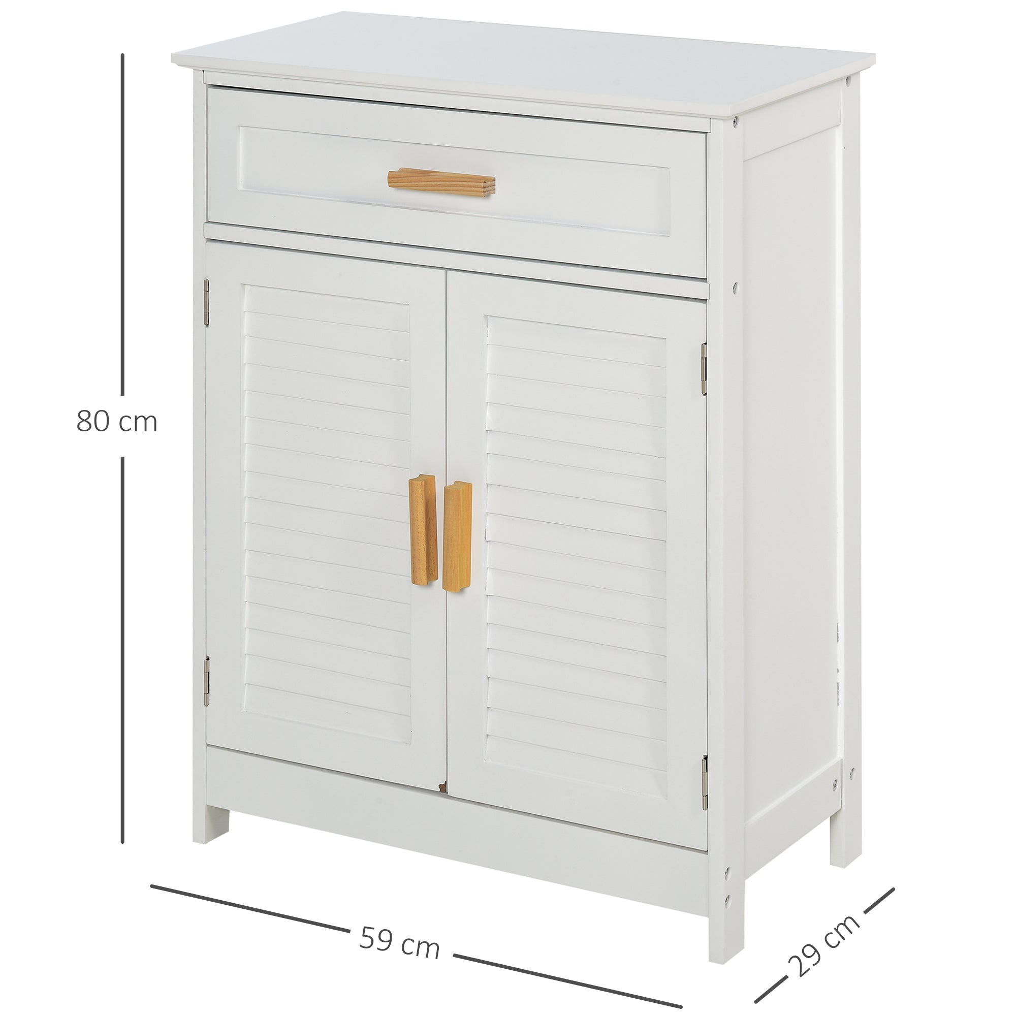 Armário de Banheiro Auxiliar Organizador 59x29x80 cm Branco