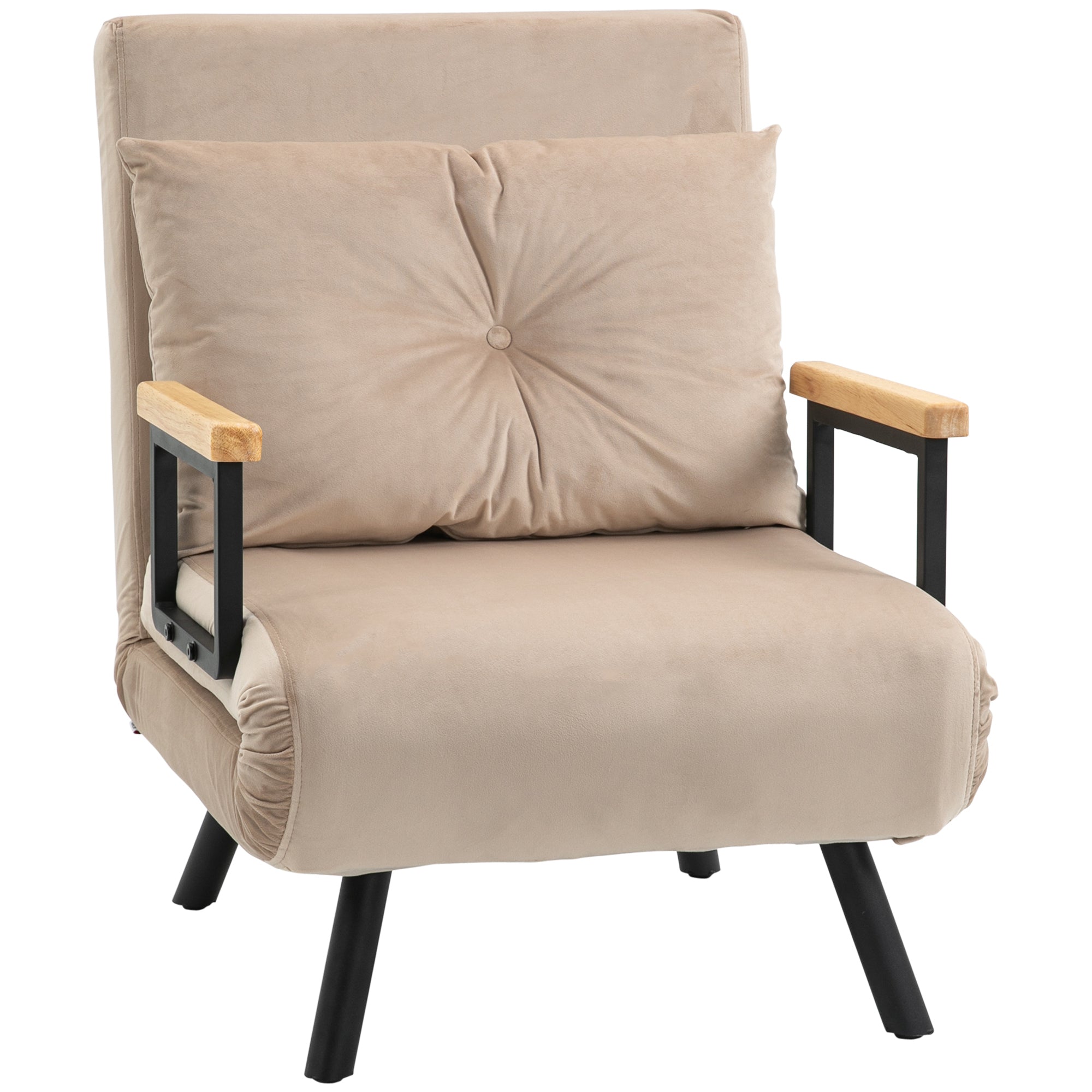 Poltrona 3 em 1 Convertível em Cama 63x73x81 cm Bege