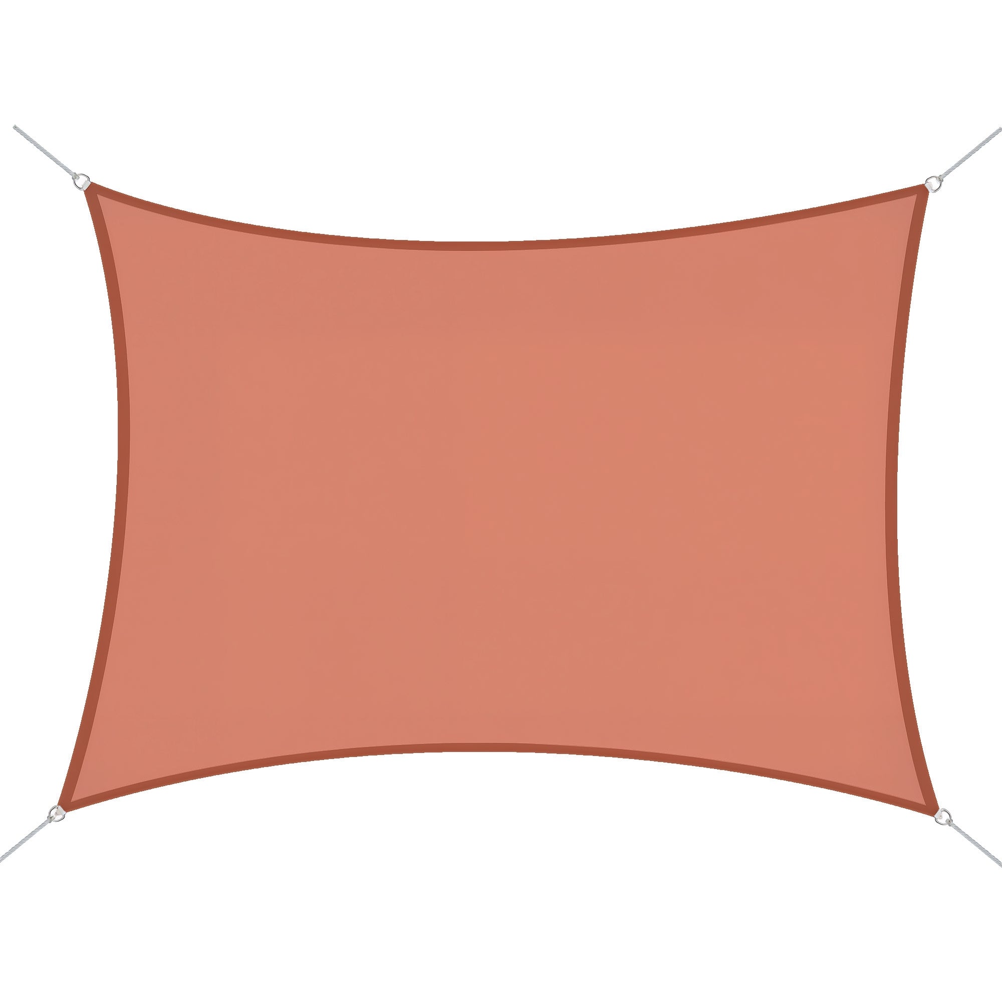 Vela de Sombra Retangular Vermelho Ferrugem 300x400 cm