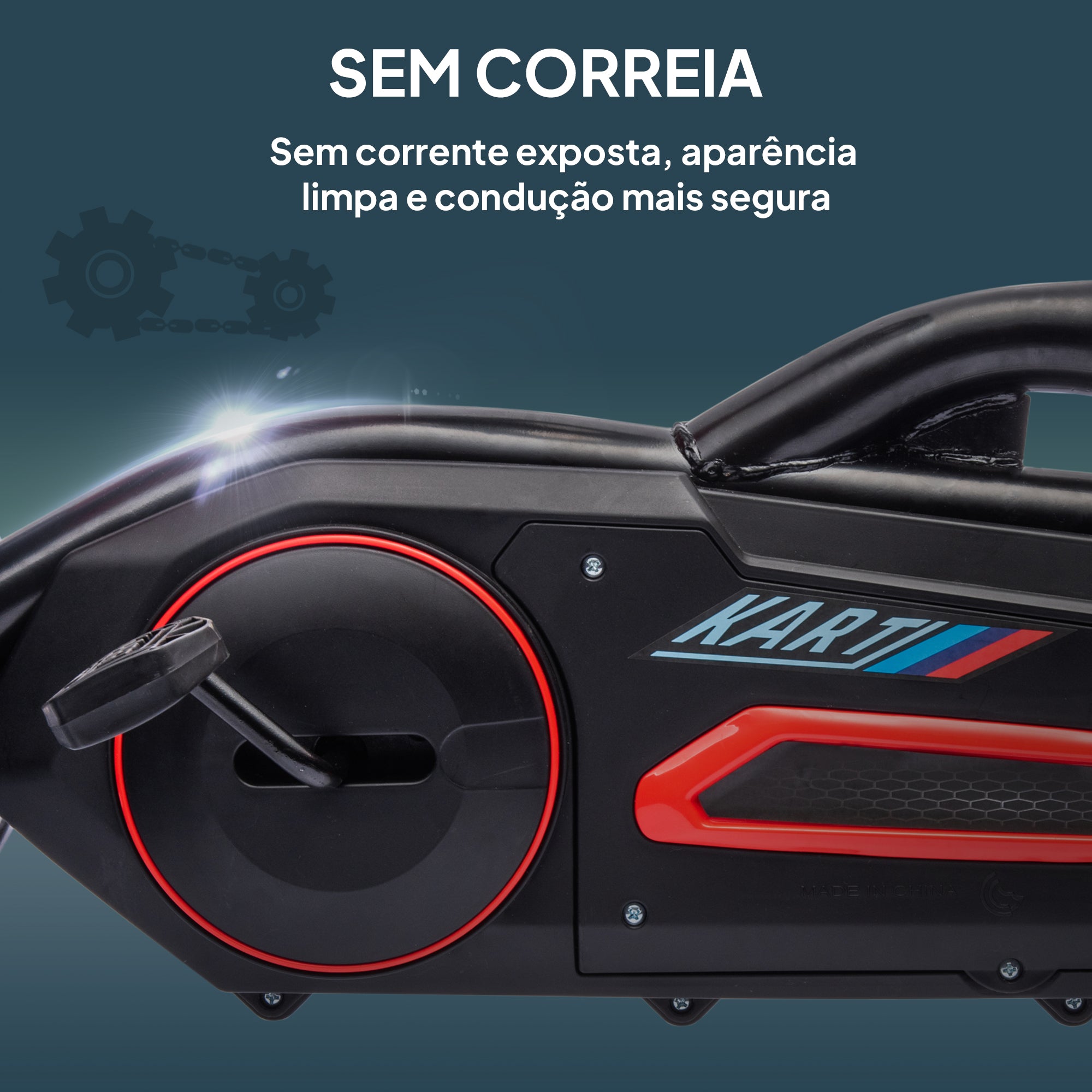 Kart a Pedais Infantil Vermelho 100x58x58,5 cm