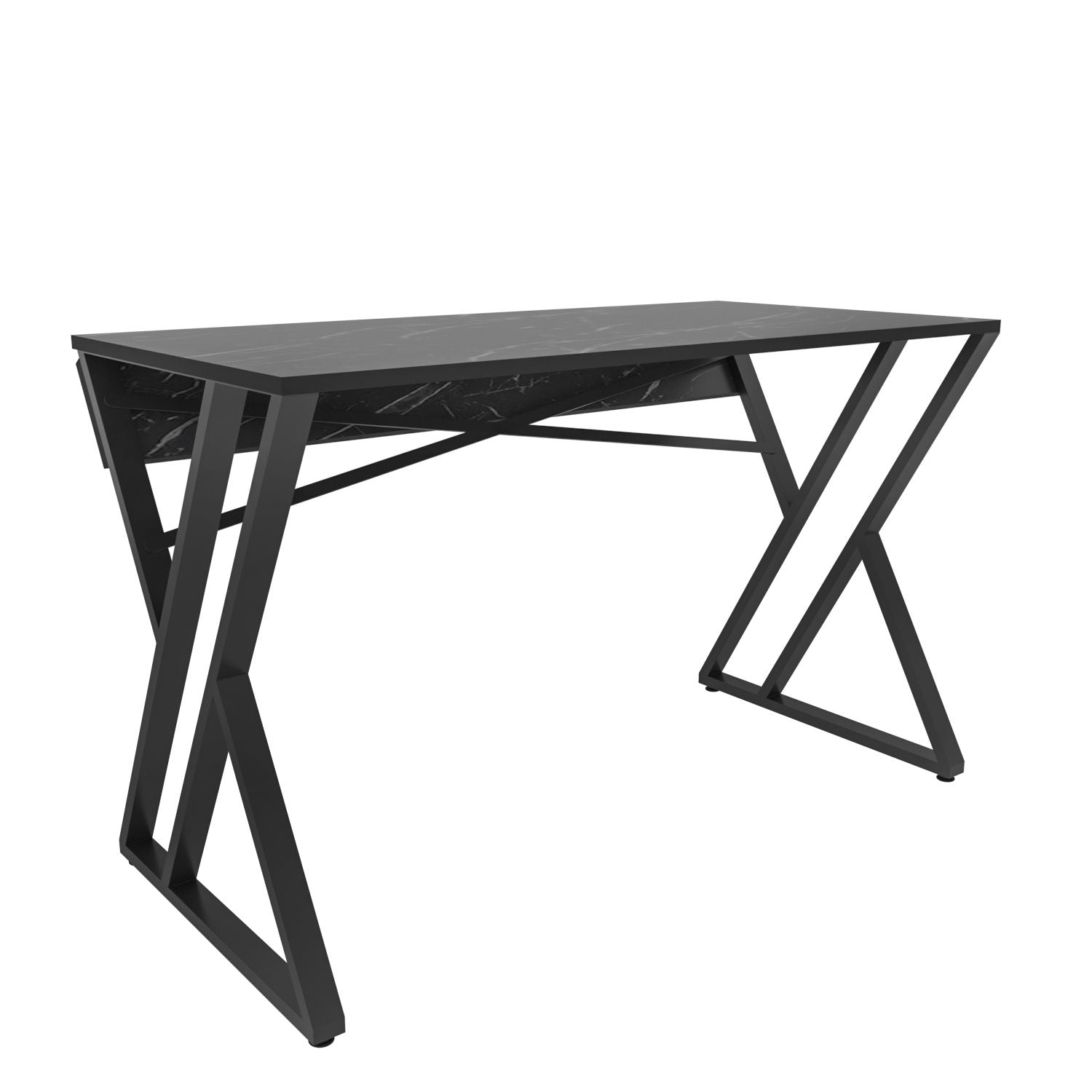Secretária de Estudo/Escritório Preta Moderna, 120 x 60 x 75 cm | Painel de Partículas 100% Revestido em Melamina, 18 mm de Espessura | Elegante e Funcional para Uso Doméstico ou Hoteleiro