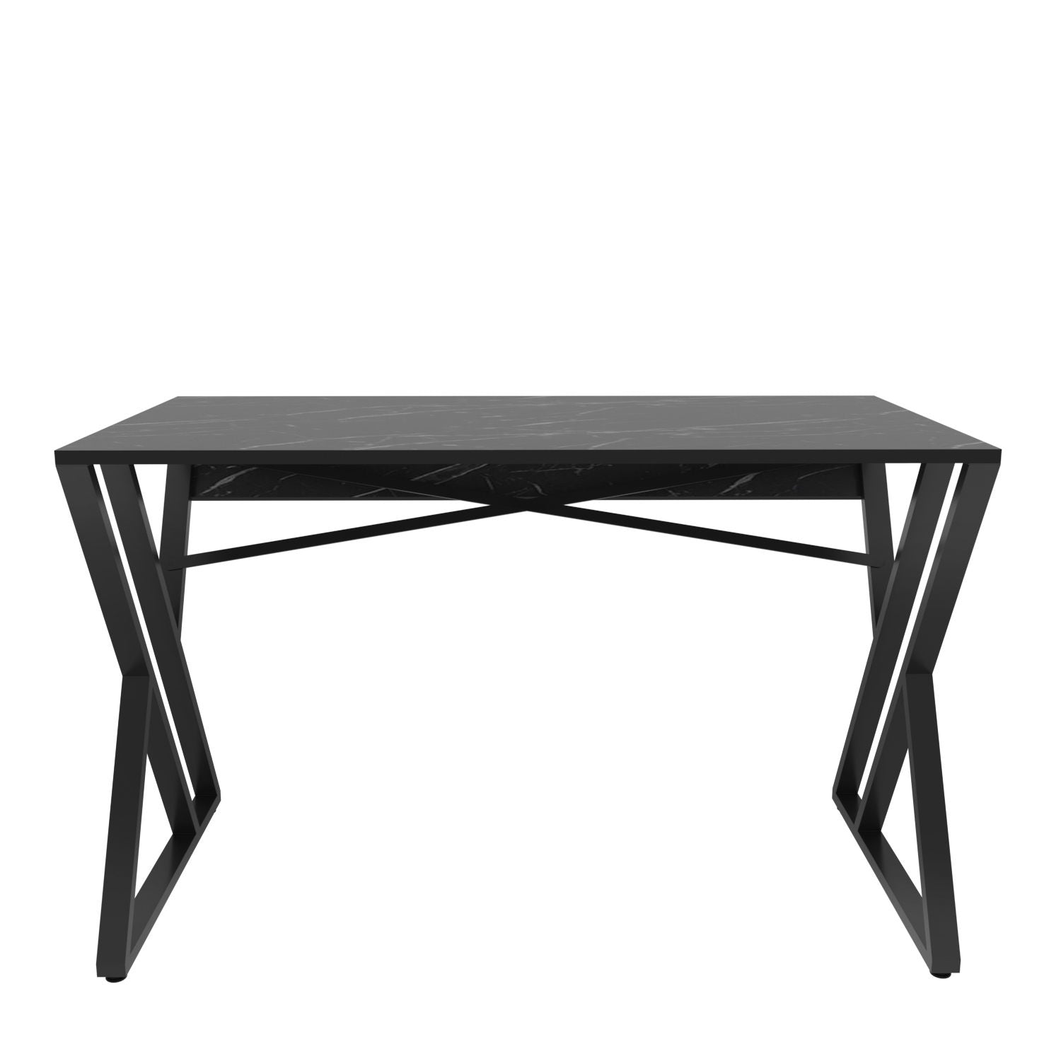 Secretária de Estudo/Escritório Preta Moderna, 120 x 60 x 75 cm | Painel de Partículas 100% Revestido em Melamina, 18 mm de Espessura | Elegante e Funcional para Uso Doméstico ou Hoteleiro