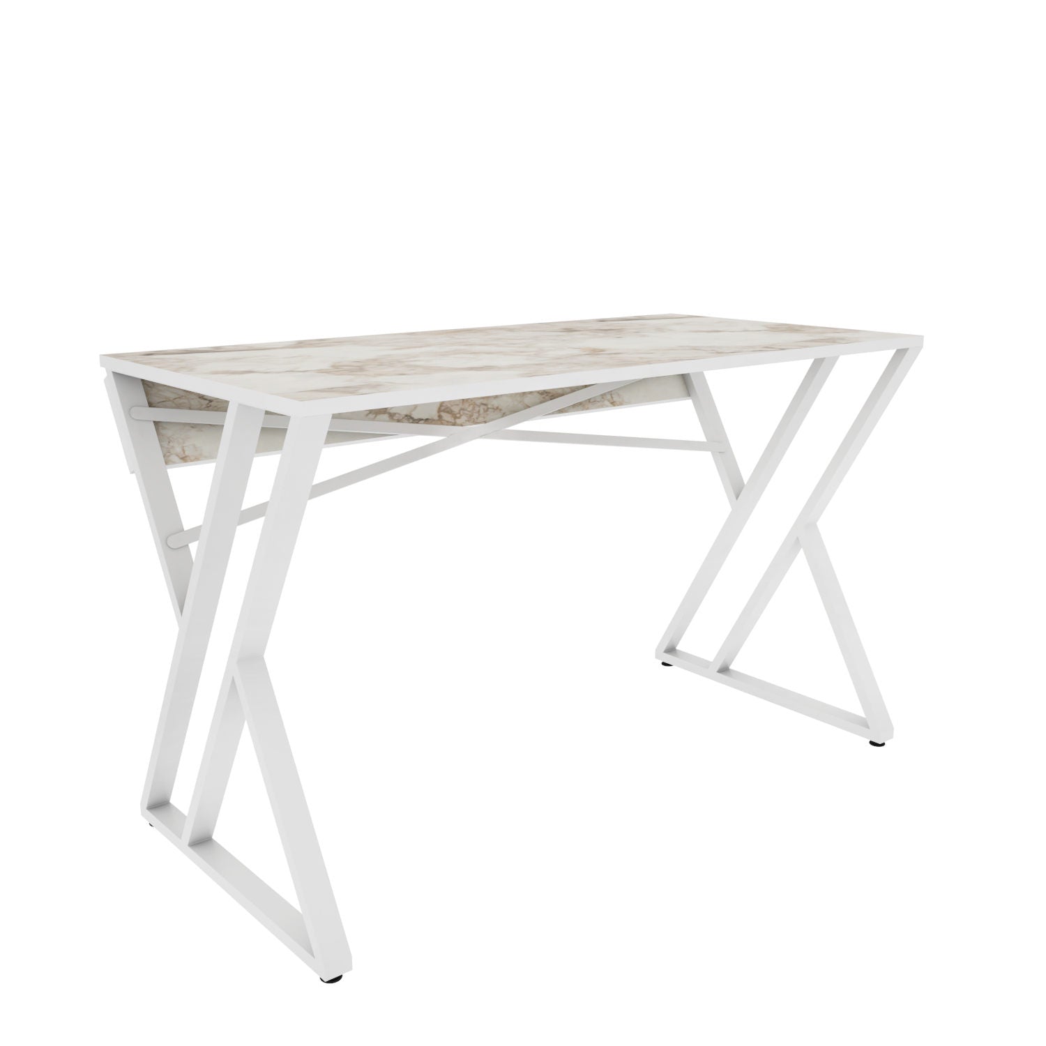 Secretária de Estudo/Escritório Moderna, Branca, 120 x 60 x 75 cm | Painel de Partículas 100% Revestido em Melamina, 18 mm de Espessura | Elegante e Funcional para Uso Doméstico ou Hoteleiro