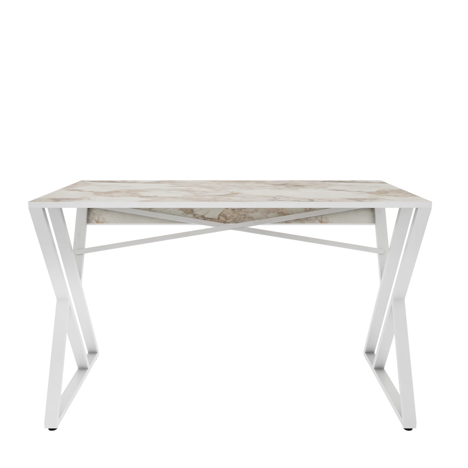 Secretária de Estudo/Escritório Moderna, Branca, 120 x 60 x 75 cm | Painel de Partículas 100% Revestido em Melamina, 18 mm de Espessura | Elegante e Funcional para Uso Doméstico ou Hoteleiro