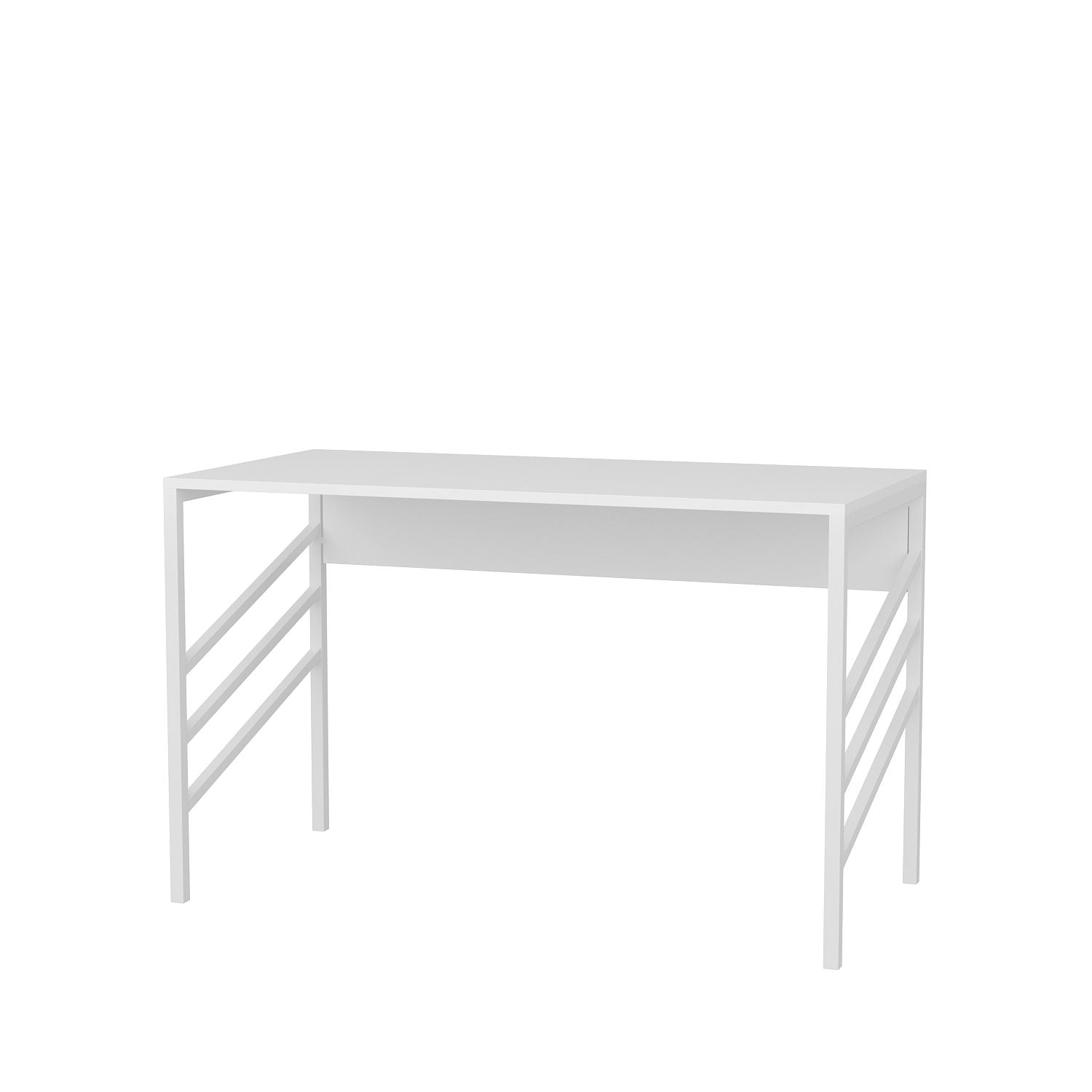 Secretária de Estudo/Escritório Moderna, Branca, 120 x 60 x 74,8 cm | Painel de Partículas 100% Revestido em Melamina, 18 mm de Espessura | Elegante e Funcional para Uso Doméstico ou Hoteleiro