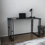 Secretária de Estudo/Escritório Moderna, Preta e Antracite, 120 x 60 x 74,8 cm | Painel de Partículas 100% Revestido em Melamina, 18 mm de Espessura | Elegante e Funcional para Casa ou Escritório