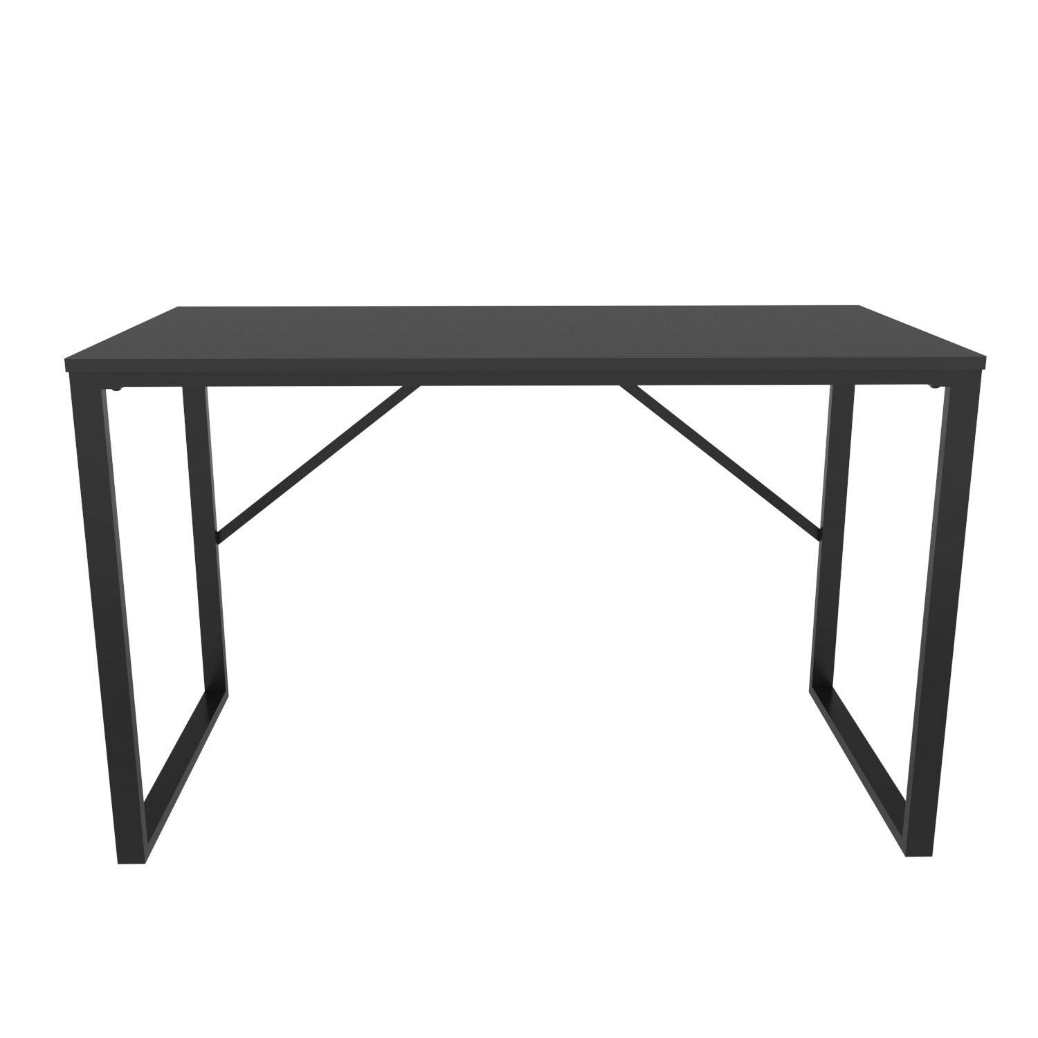 Secretária de Estudo/Escritório Moderna, Preta e Antracite, 120 x 60 x 74 cm | Painel de Partículas 100% Revestido em Melamina, 18 mm de Espessura | Elegante e Funcional para Casa ou Escritório