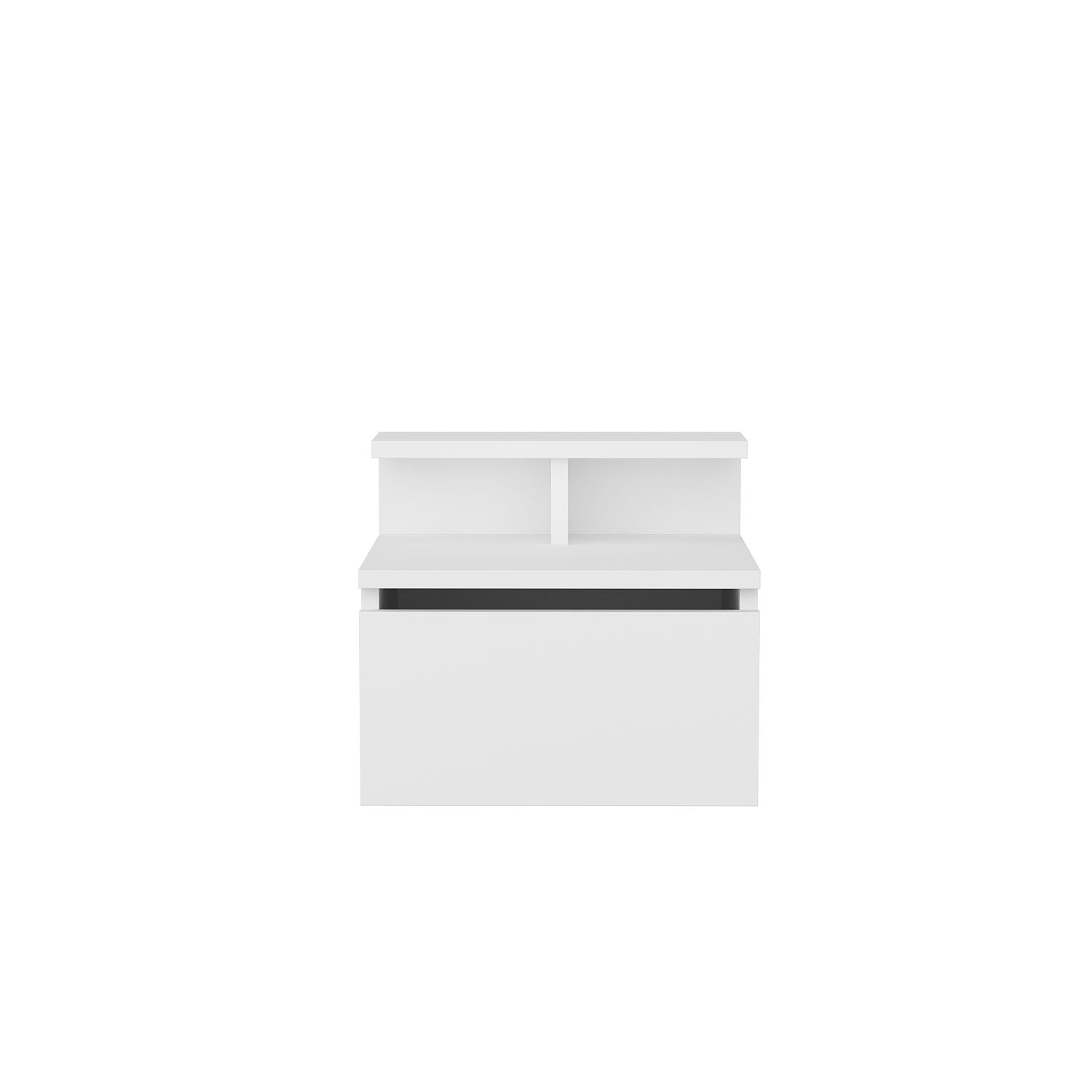 Mesa de Cabeceira Escandinava Branca, 39,8 x 31,9 x 35 cm | Painel de Partículas 100% Revestido em Melamina, 18 mm de Espessura | Elegante e Funcional para Quartos Modernos