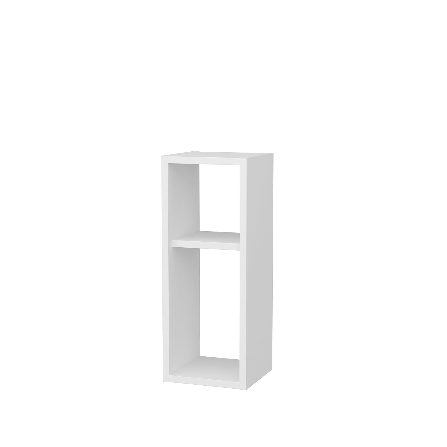 Mesa de Cabeceira Escandinava, Branca, 23,2 x 22 x 59,6 cm | Painel de Partículas 100% Revestido em Melamina, 18 mm de Espessura | Elegante e Funcional para Quartos Modernos