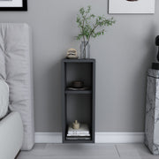 Mesa de Cabeceira Escandinava, Antracite, 23,2 x 22 x 59,6 cm | Painel de Partículas 100% Revestido em Melamina, 18 mm de Espessura | Elegante e Funcional para Hotéis Modernos