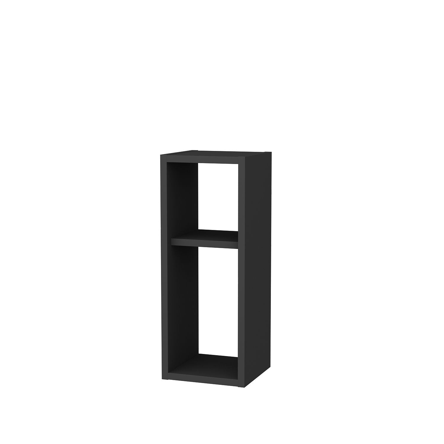 Mesa de Cabeceira Escandinava, Antracite, 23,2 x 22 x 59,6 cm | Painel de Partículas 100% Revestido em Melamina, 18 mm de Espessura | Elegante e Funcional para Hotéis Modernos