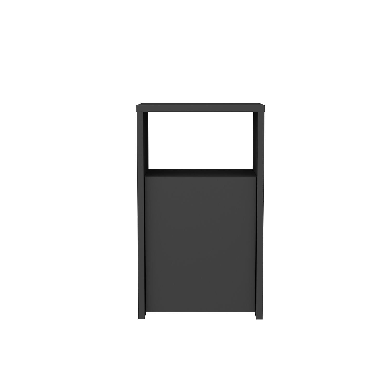 Mesa de Cabeceira Escandinava, Antracite, 36 x 25,3 x 61,4 cm | Painel de Partículas 100% Revestido em Melamina, 18 mm de Espessura | Elegante e Funcional para Quartos Modernos