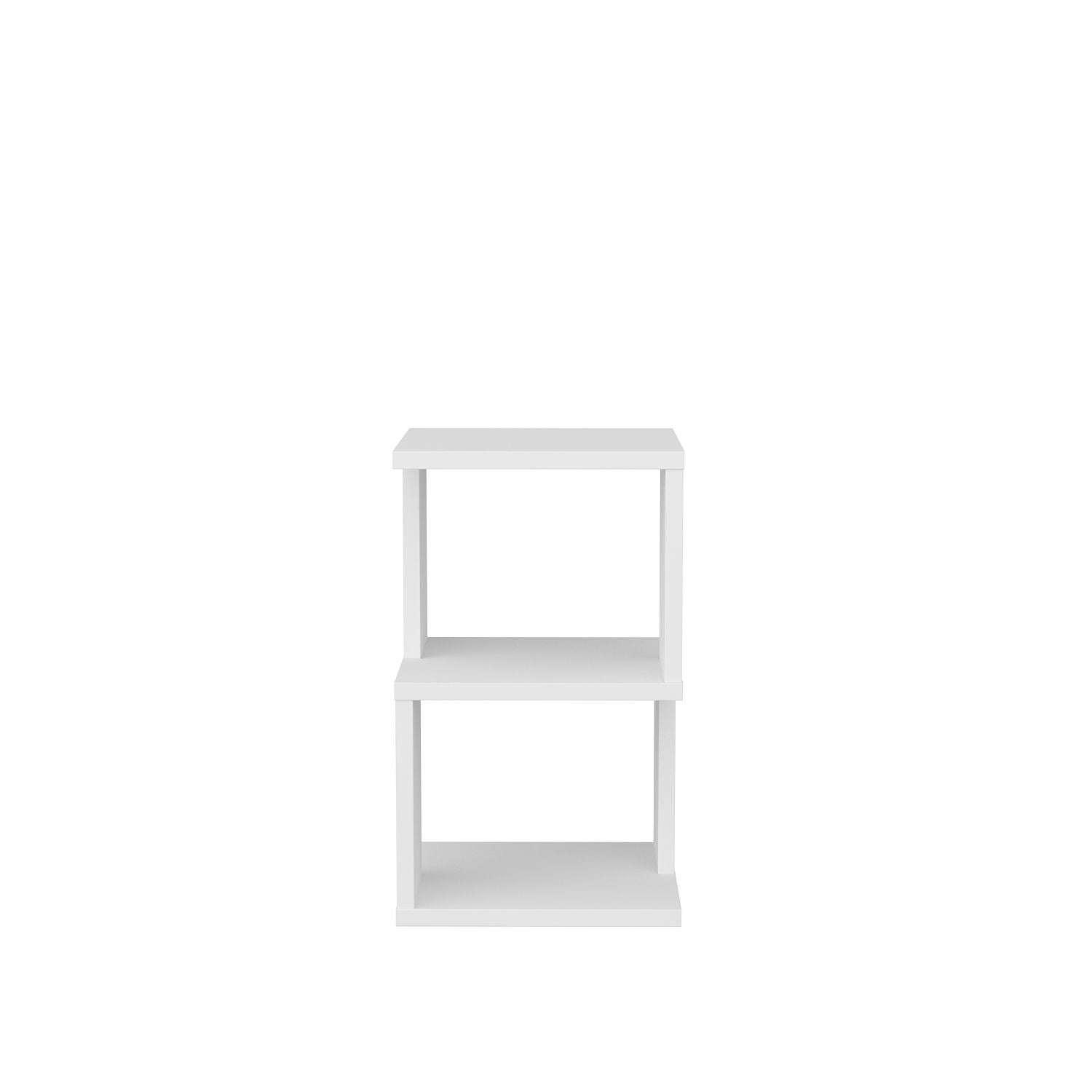 Mesa de Cabeceira Escandinava, Branca, 29,6 x 29,6 x 49,4 cm | Painel de Partículas 100% Revestido em Melamina, 18 mm de Espessura | Elegante e Funcional para Quartos Modernos