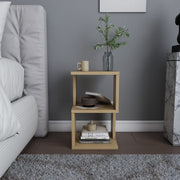 Mesa de Cabeceira Elegante em Carvalho, 29,6 x 29,6 x 49,4 cm | Painel de Partículas 100% Revestido em Melamina, 18 mm de Espessura | Perfeito para Decoração em Estilo Cabana/Lodge