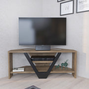 Suporte de TV elegante, nogueira e preto, 90 x 35 x 36,8 cm | Painel de partículas 100% revestido de melamina, 18 mm de espessura | Design moderno para salas de estar e espaços de entretenimento