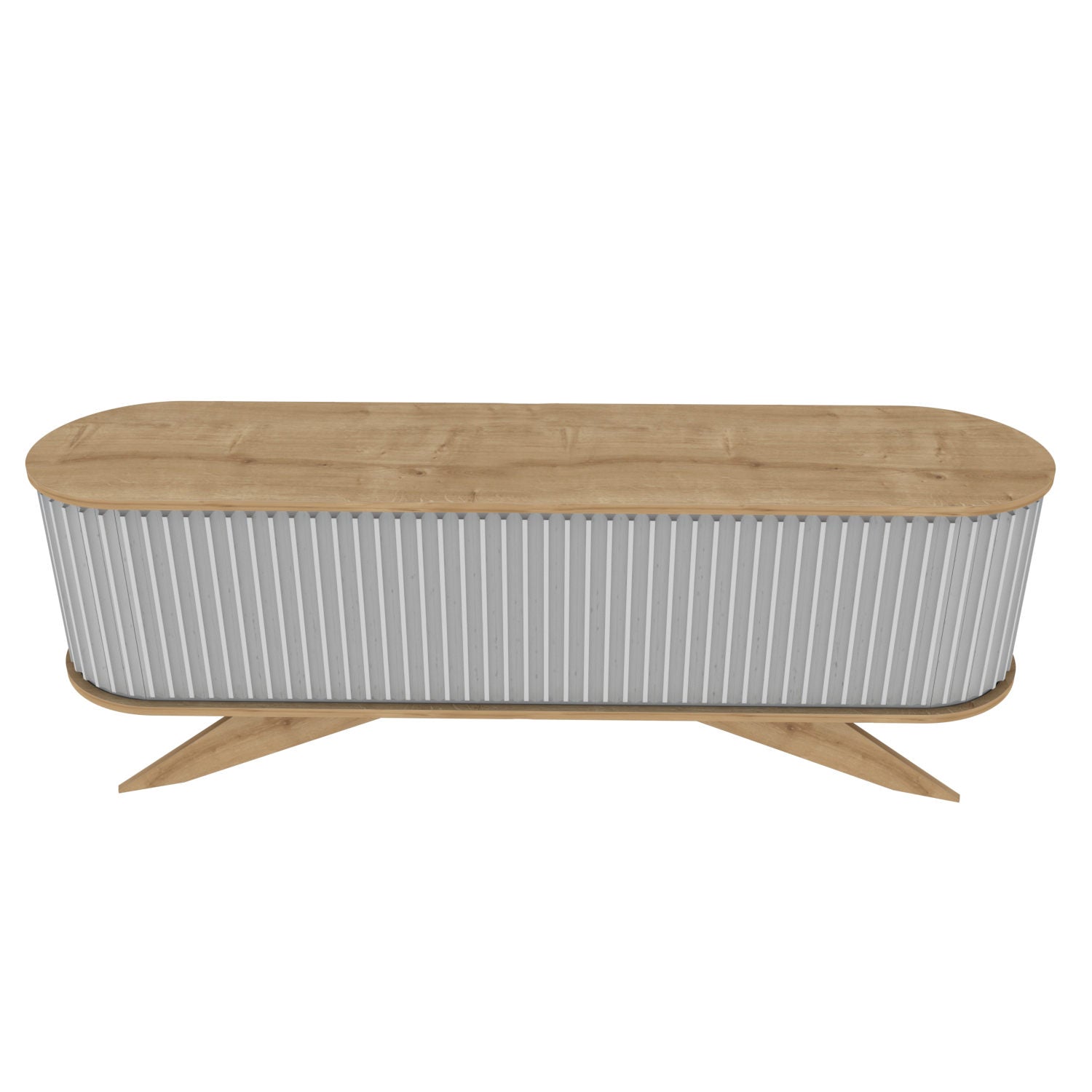 Suporte de TV moderno, safira e branco, 180 x 43 x 60 cm | Painel de partículas 100% revestido de melamina, 18 mm de espessura | Elegante e funcional para salas de estar