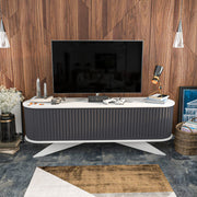 Suporte de TV moderno, antracite e branco, 180 x 43 x 60 cm | Painel de partículas 100% revestido em melamina, 18 mm de espessura | Elegante e funcional para salas de estar