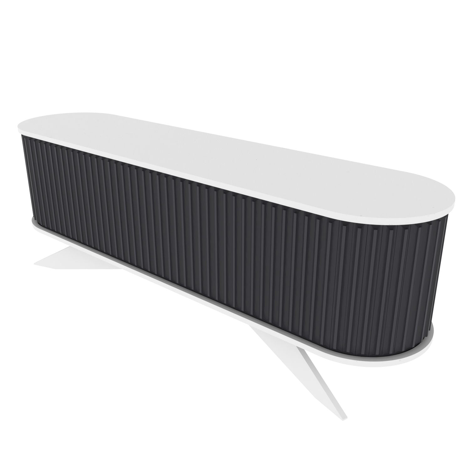 Suporte de TV moderno, antracite e branco, 180 x 43 x 60 cm | Painel de partículas 100% revestido em melamina, 18 mm de espessura | Elegante e funcional para salas de estar