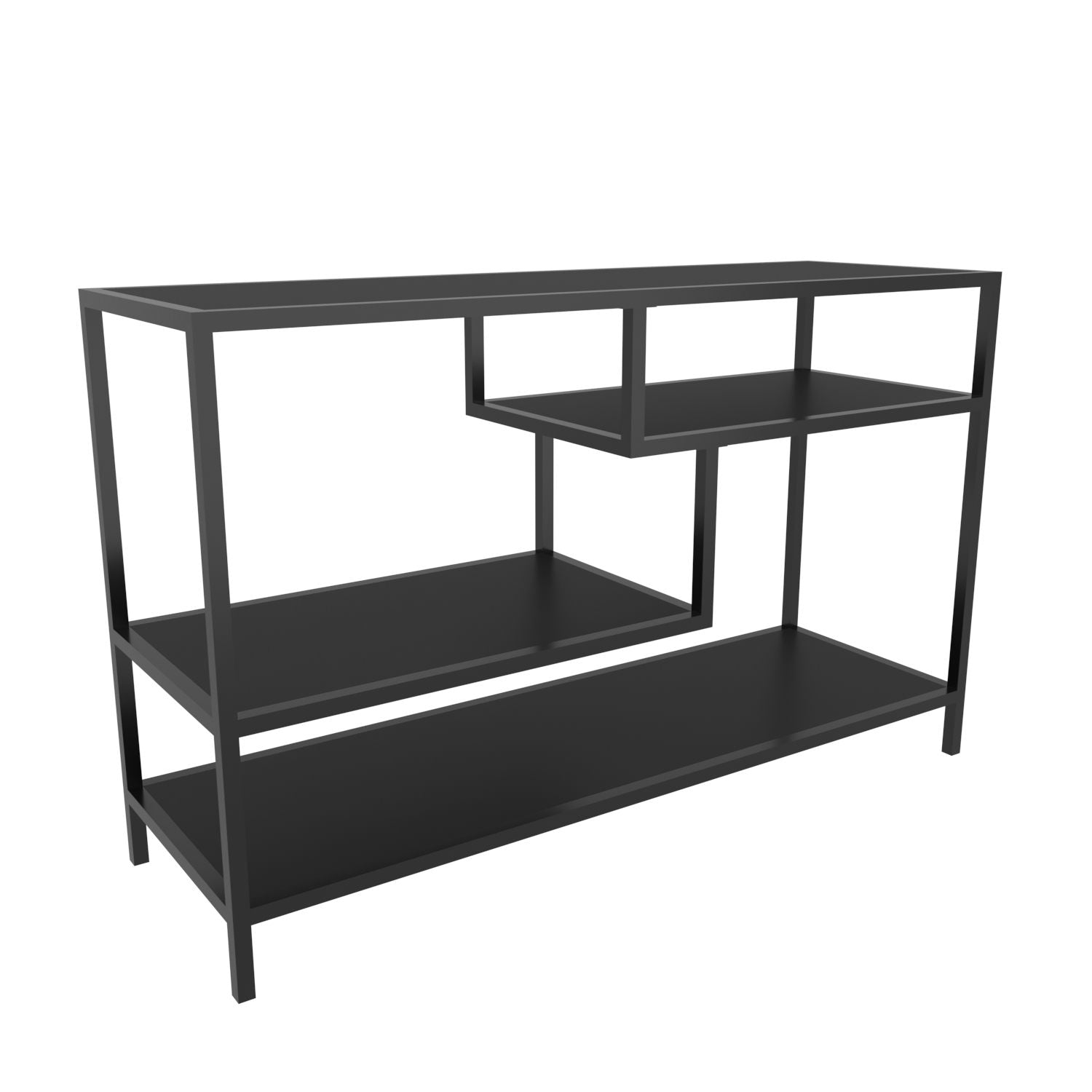Suporte de TV industrial, 120 cm, antracite e preto | Painel de partículas 100% revestido em melamina, 18 mm de espessura, estrutura de metal | Elegante e durável para salas de estar modernas