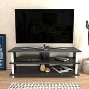 Móvel de TV elegante, 120 cm, branco e antracite | Painel de partículas 100% revestido de melamina, 18 mm de espessura | Design moderno para salas de estar e espaços de entretenimento