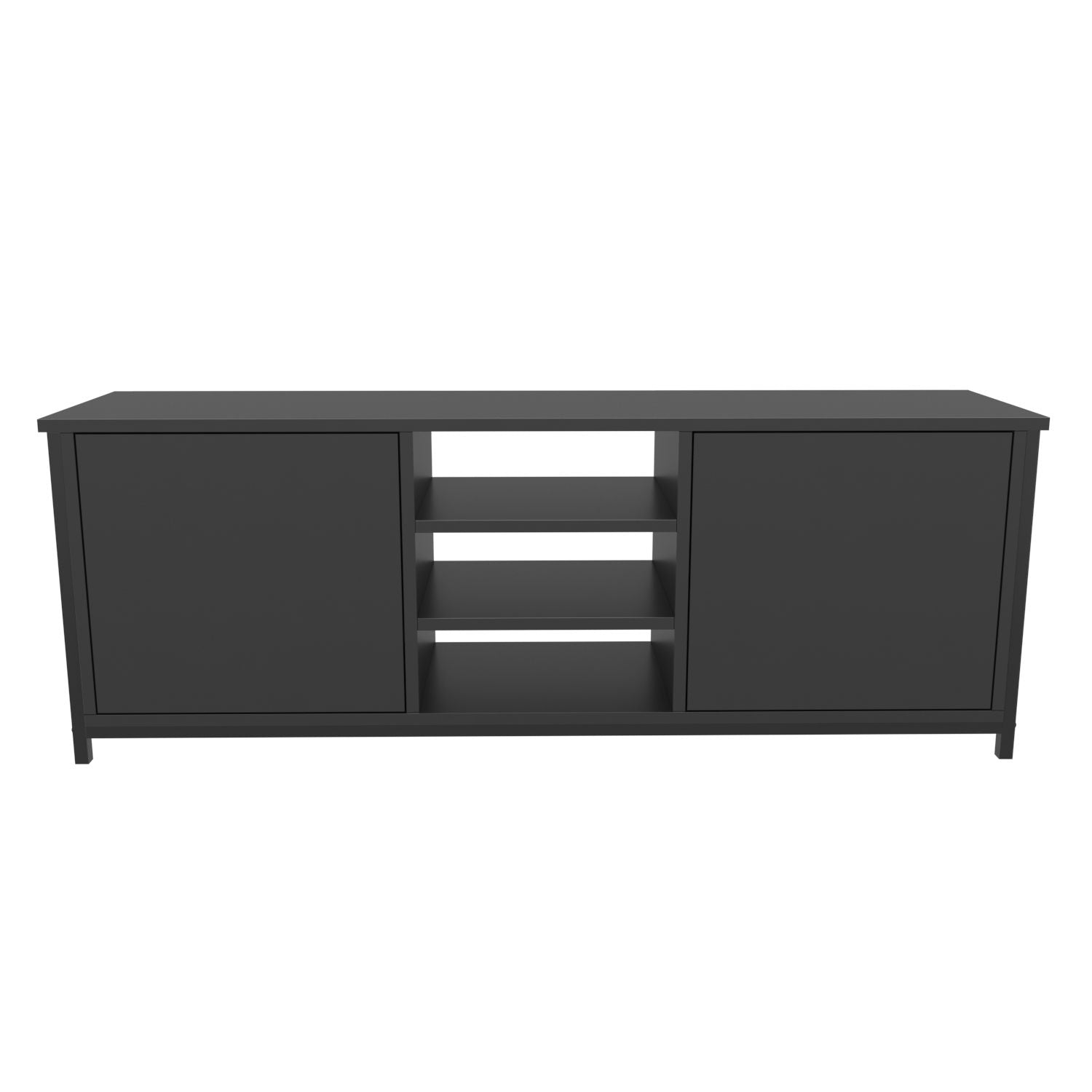 Móvel de TV industrial, preto e antracite, 140 x 35,3 x 50,8 cm | Painel de partículas 100% revestido de melamina, 18 mm de espessura | Elegante e durável para salas de estar modernas