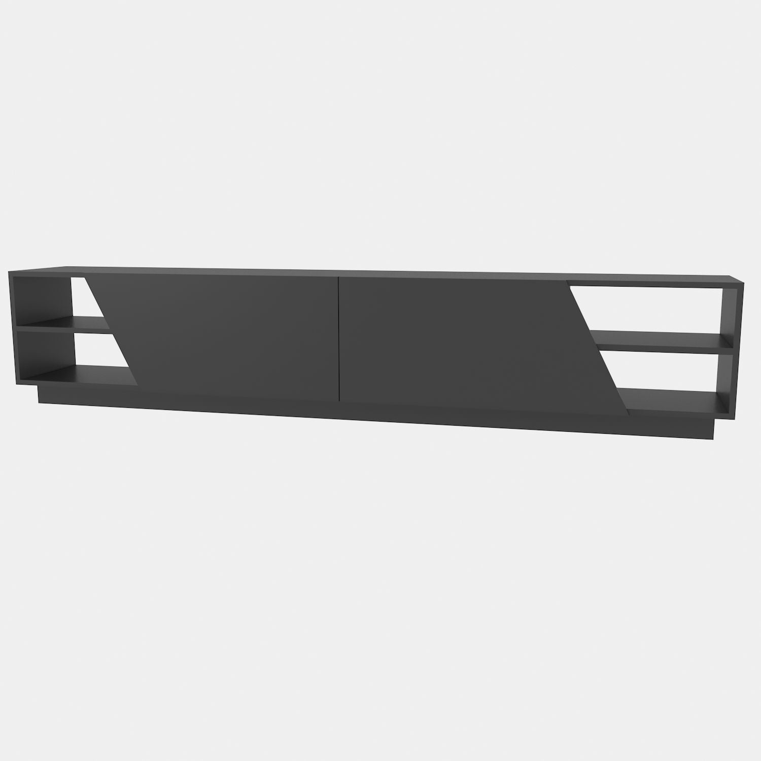 Suporte de TV escandinavo, antracite, 240 x 37,1 x 47,4 cm | Painel de partículas 100% revestido de melamina, 18 mm de espessura | Elegante e funcional para salas de estar modernas