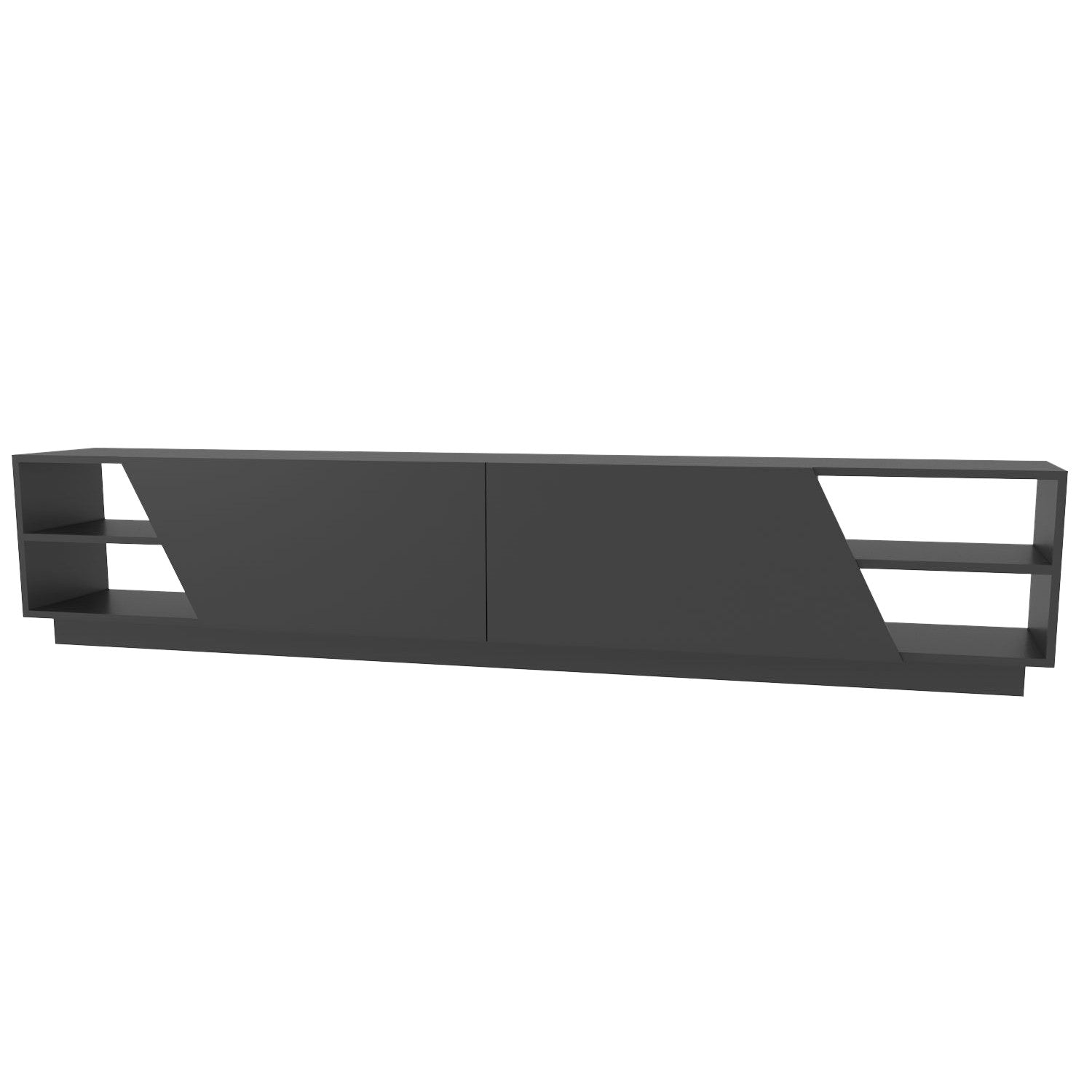 Suporte de TV escandinavo, antracite, 240 x 37,1 x 47,4 cm | Painel de partículas 100% revestido de melamina, 18 mm de espessura | Elegante e funcional para salas de estar modernas