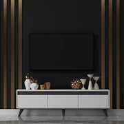 Móvel de TV – 150 cm x 30 cm x 45 cm – Branco – Aglomerado com revestimento de melamina