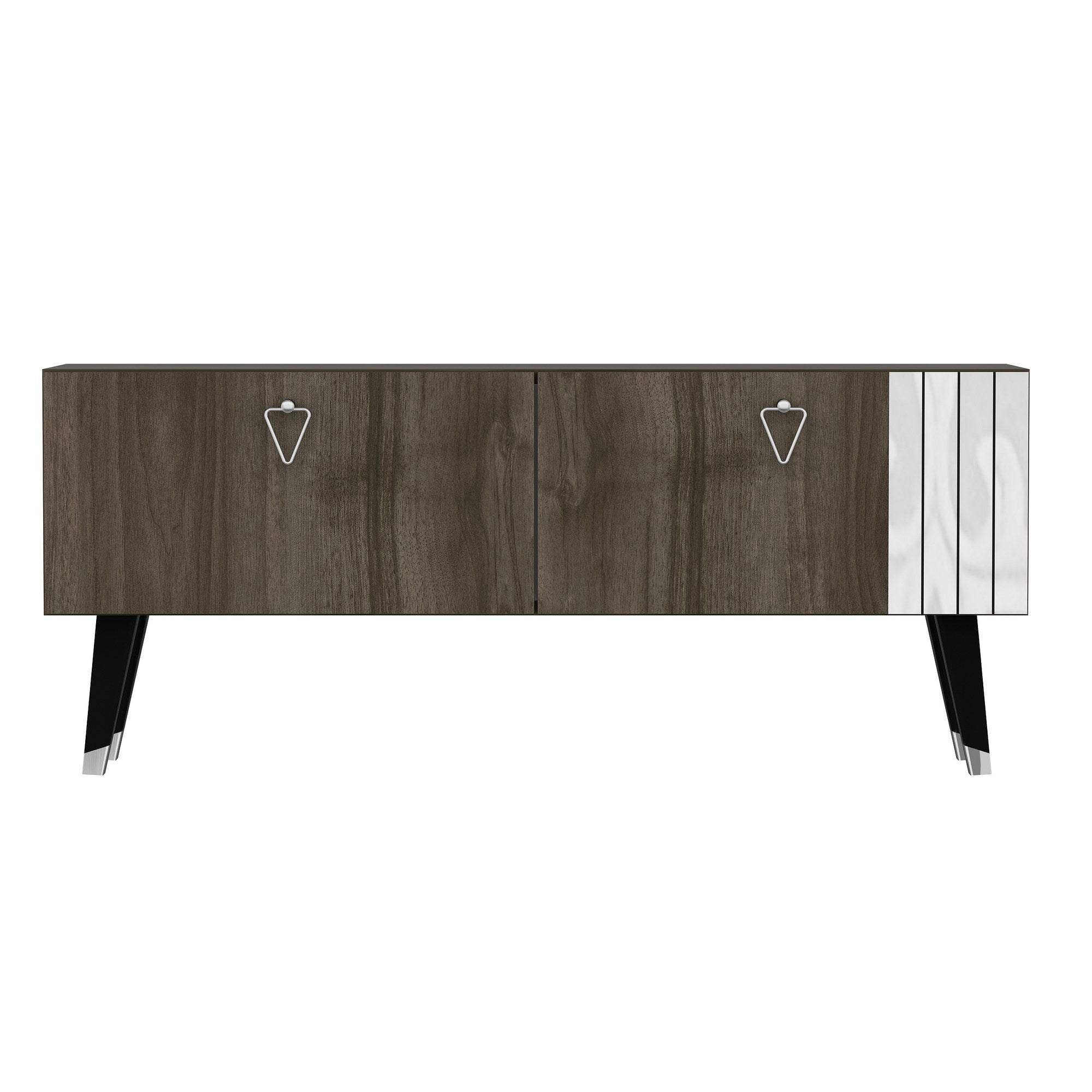 Móvel de TV – 120cm x 30cm x 50cm – Cor noz escura – MDF revestido com melamina
