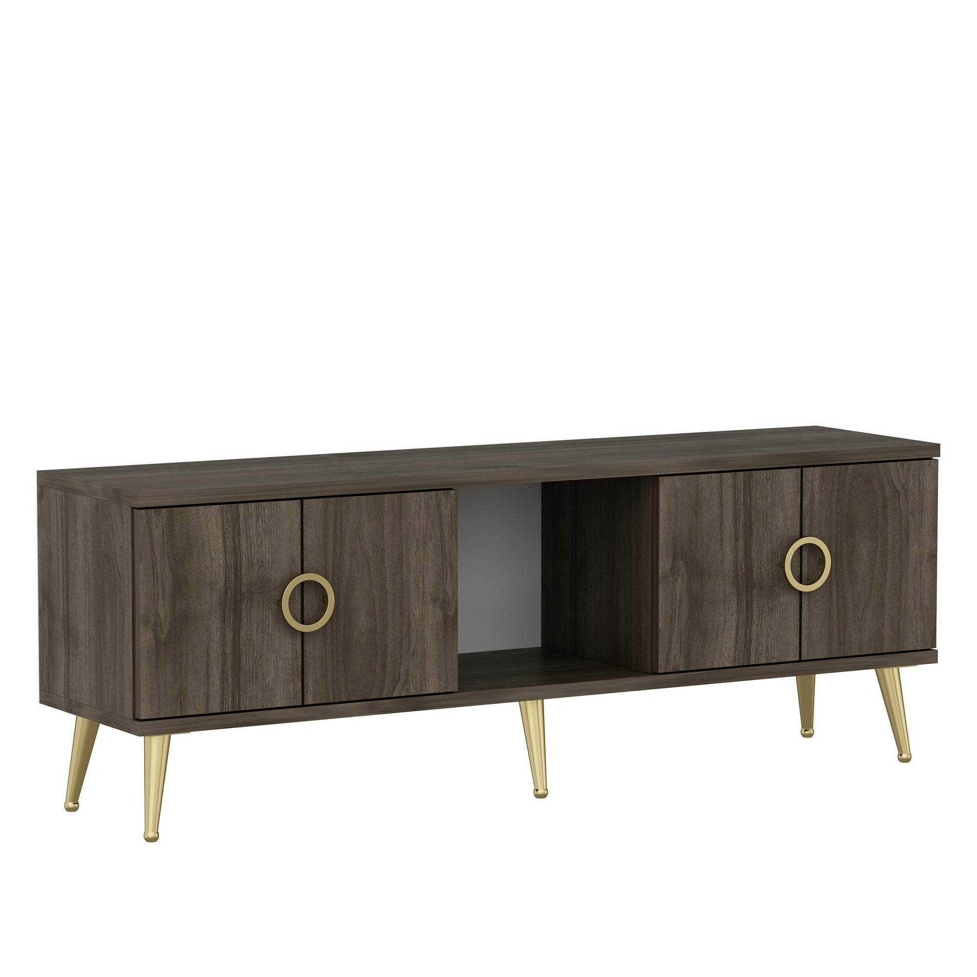 Móvel de TV – 120 cm x 30 cm x 45 cm – Cor nogueira – MDF