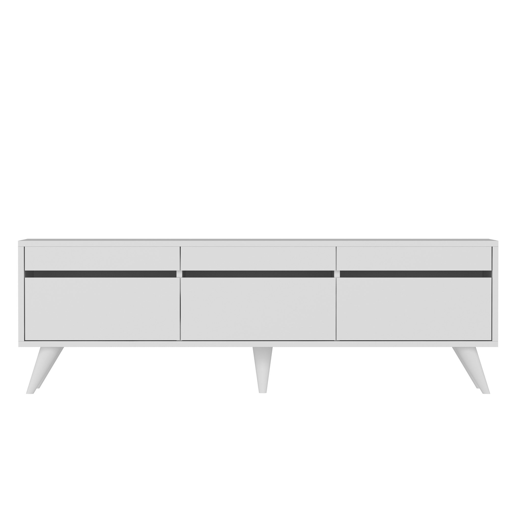 Móvel de TV – 150 cm x 30 cm x 48 cm – Branco – MDF