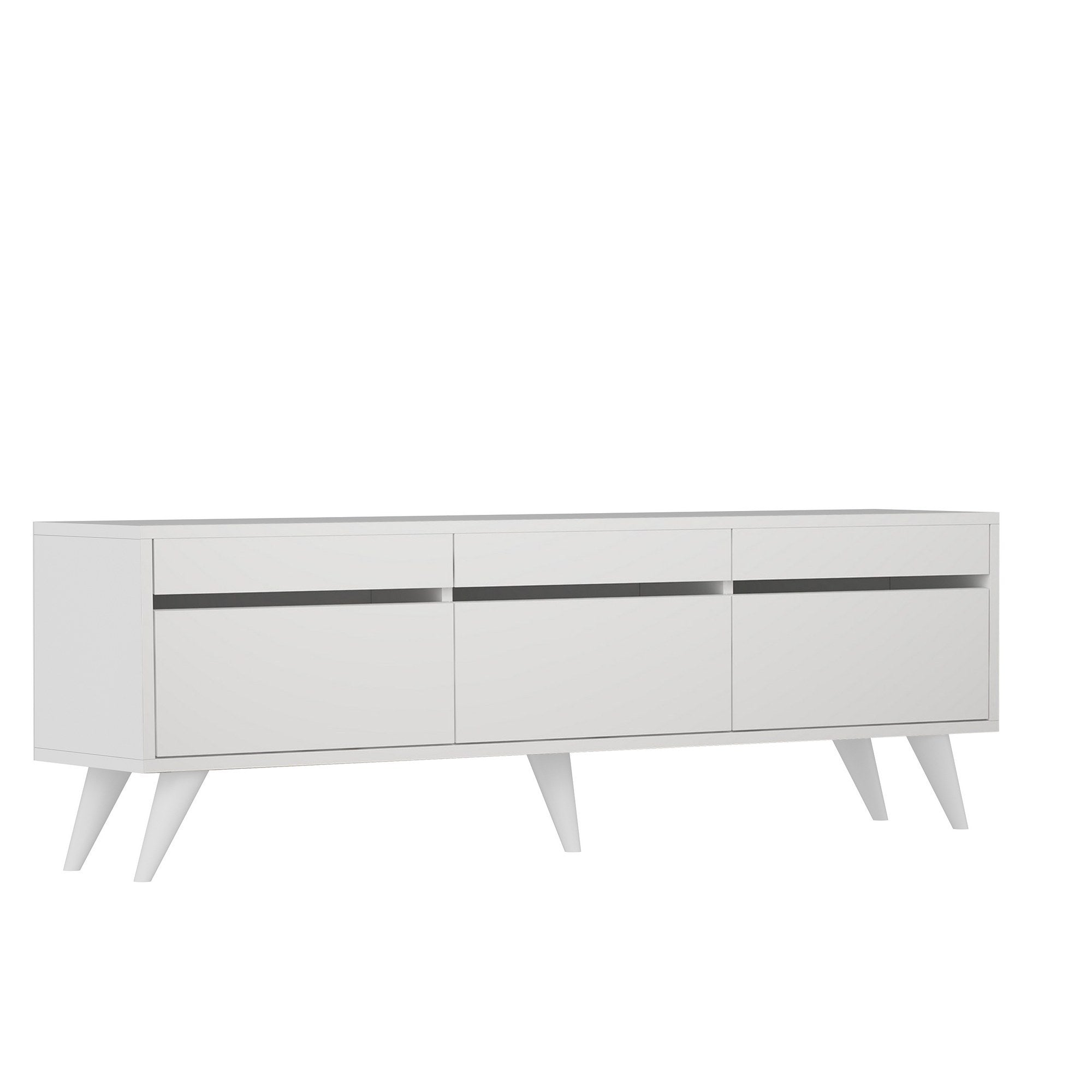 Móvel de TV – 150 cm x 30 cm x 48 cm – Branco – MDF